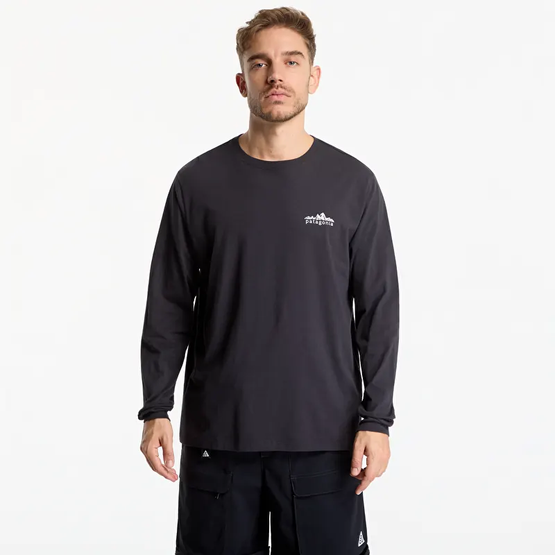 T-Shirt Patagonia L/S Fitz Roy Foothills T-Shirt Ink Black