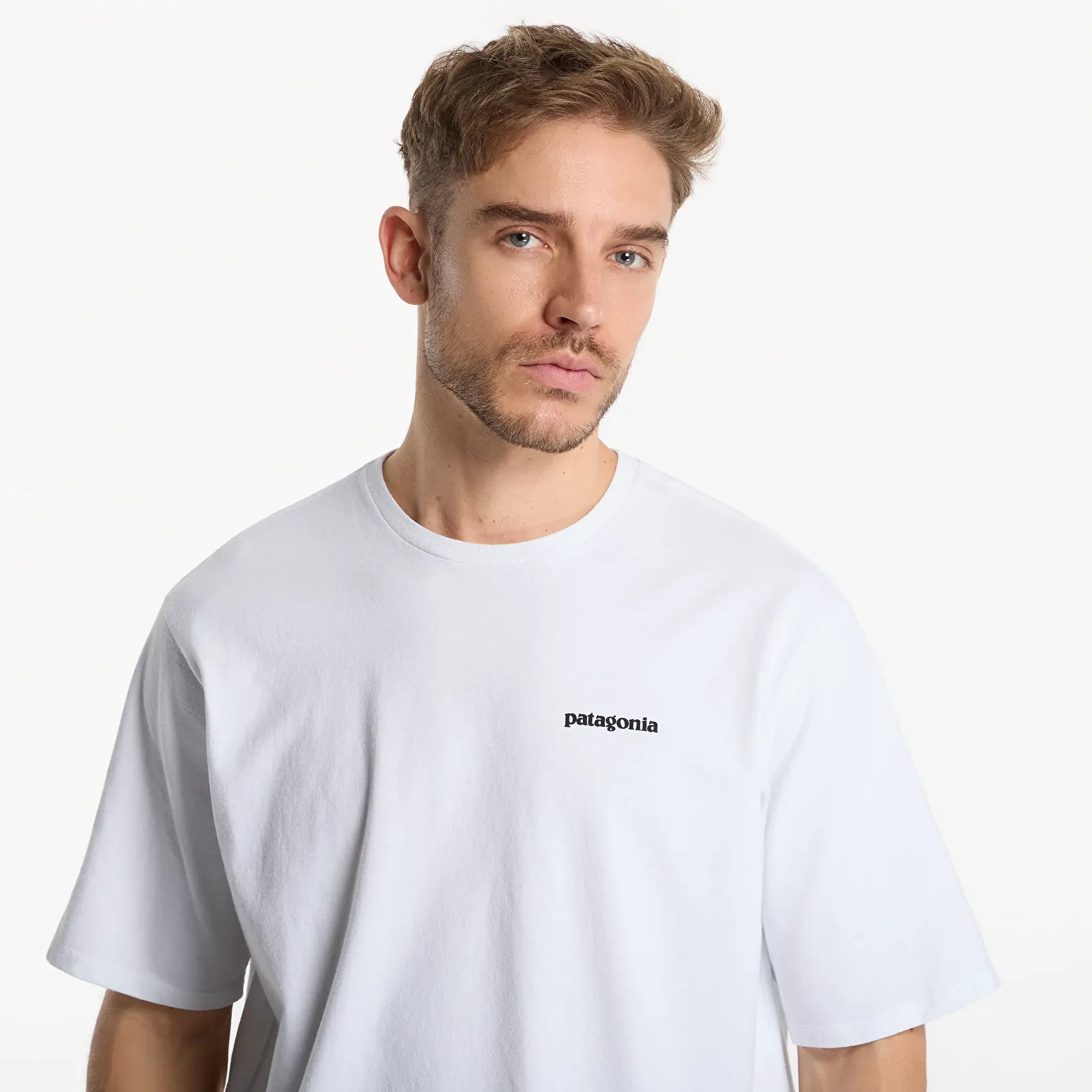 T-shirts Patagonia P-6 Logo Responsibili-Tee Fiber White