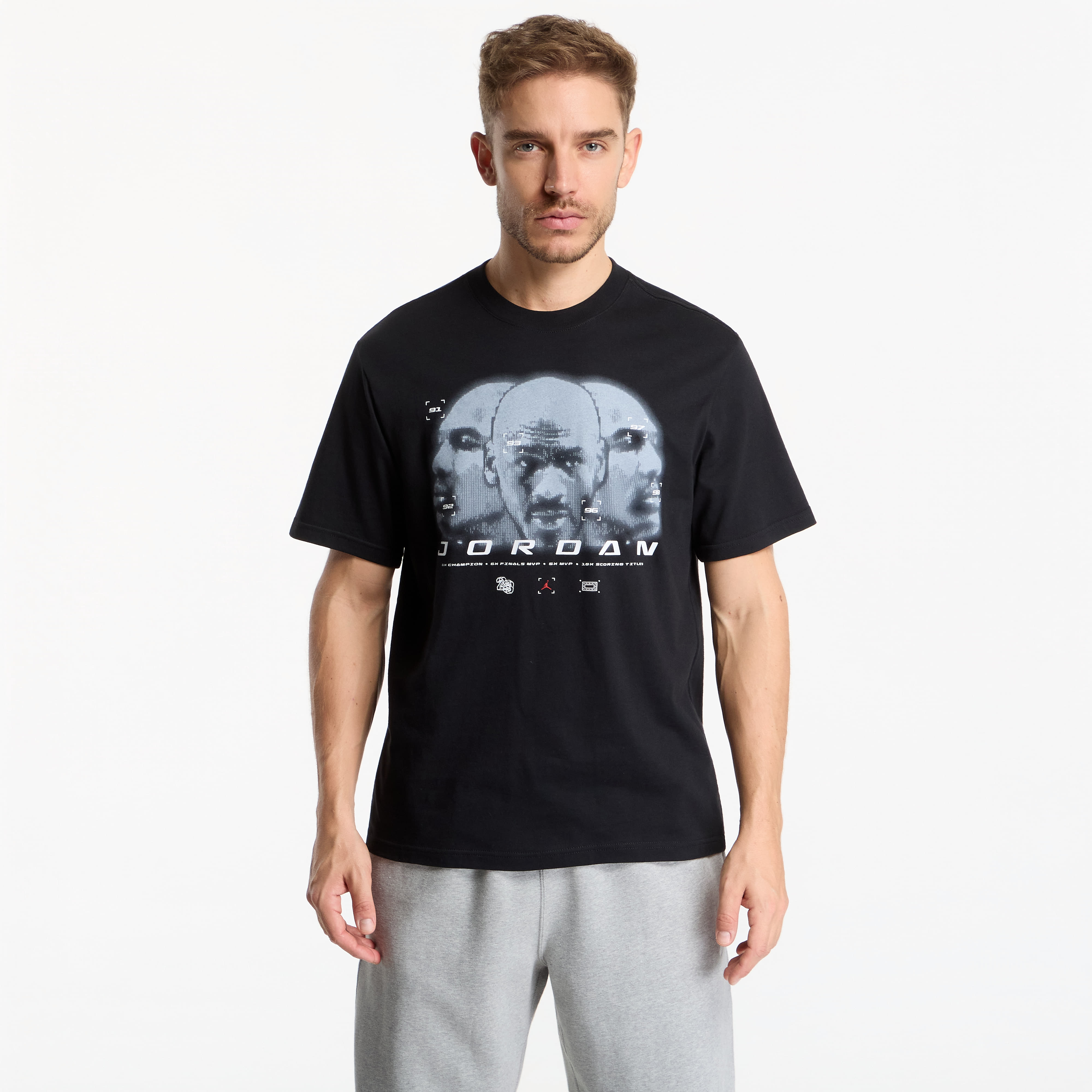 Тениска Jordan Sport Men's Dri-FIT Graphic T-Shirt Black/ Pure Platinum XS