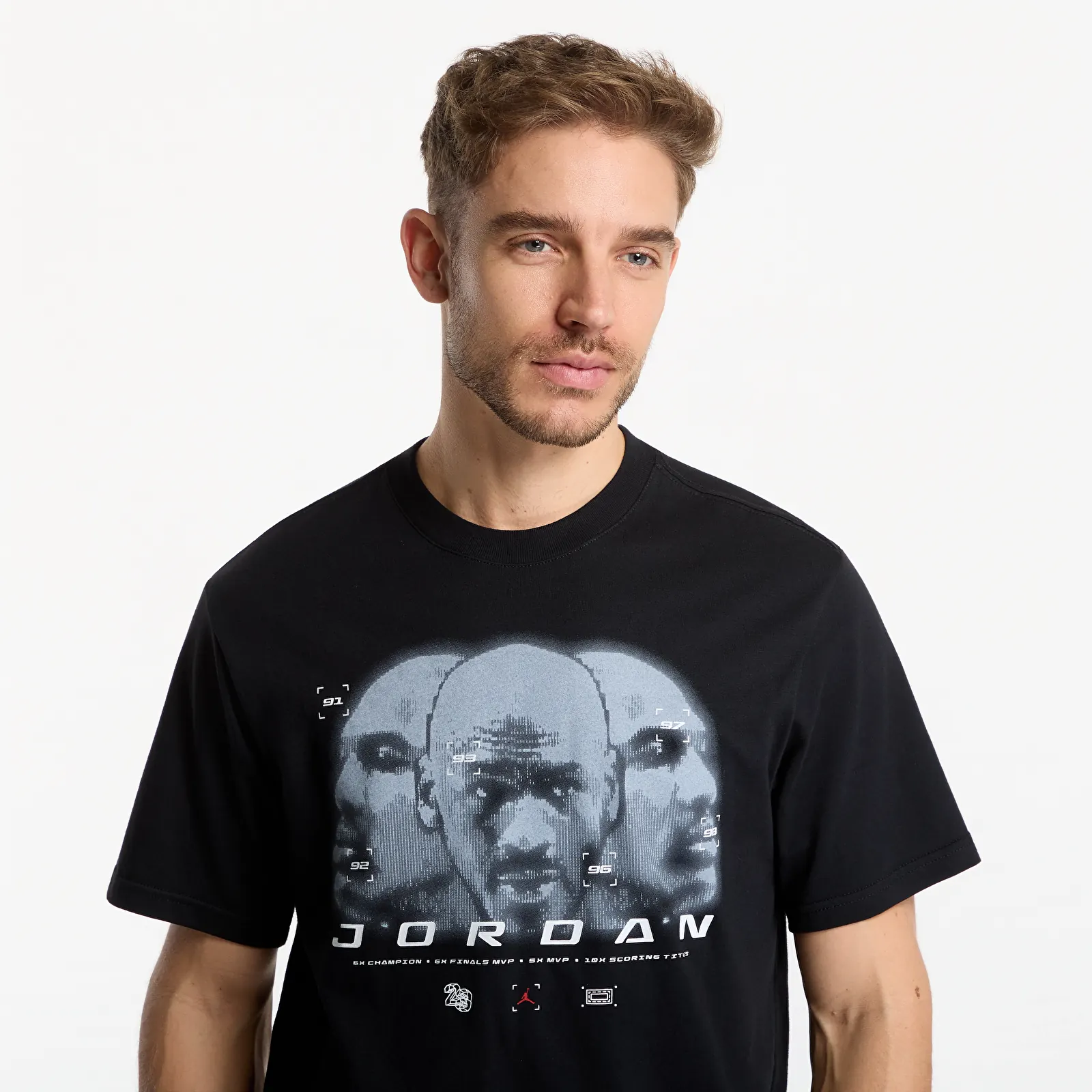 Meeste T-särgid Jordan Sport Men's Dri-FIT Graphic T-Shirt Black/ Pure Platinum