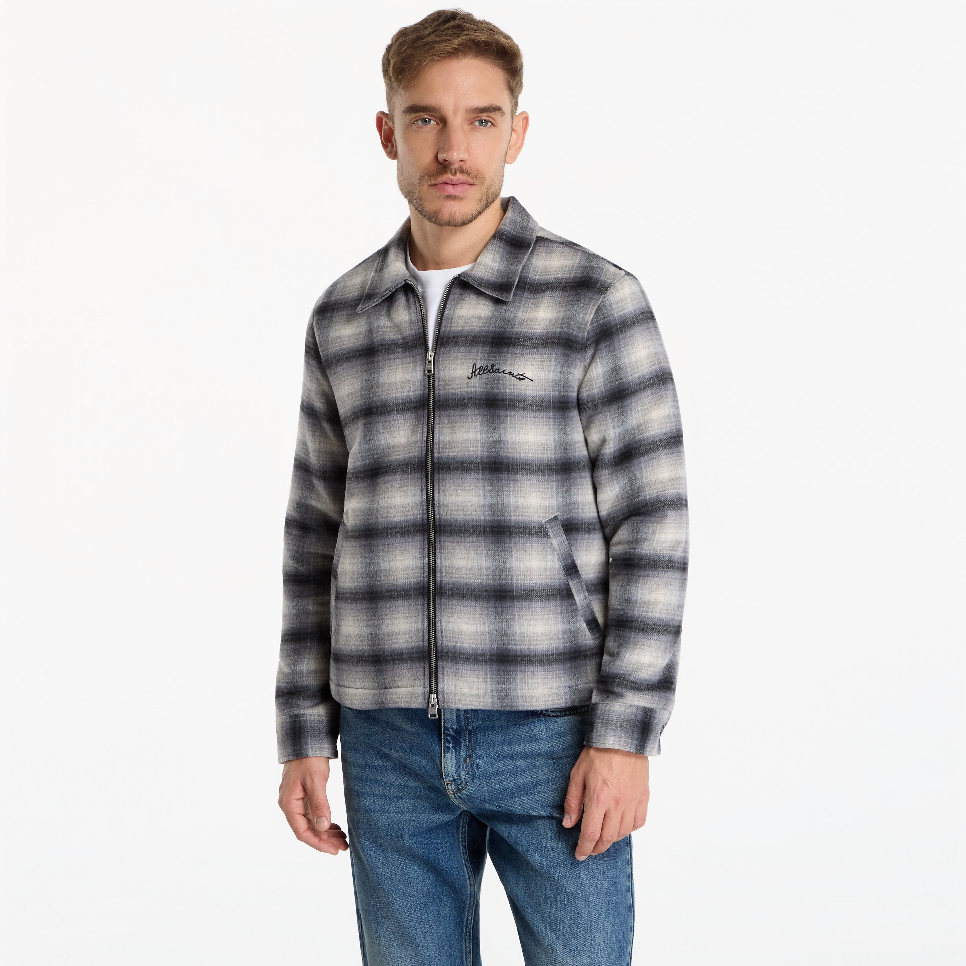 Яке AllSaints Conduct Jacket Stone Grey XL