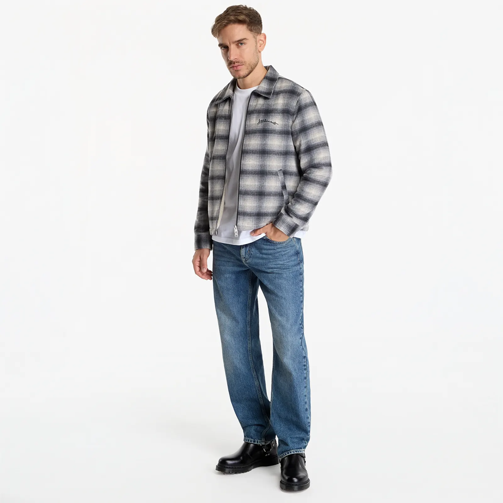 Jacken AllSaints Conduct Jacket Stone Grey