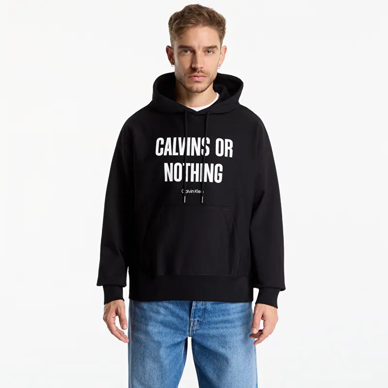 Φούτερ Calvin Klein Jeans Ls Prem Terry Calvins Or Nothing Black