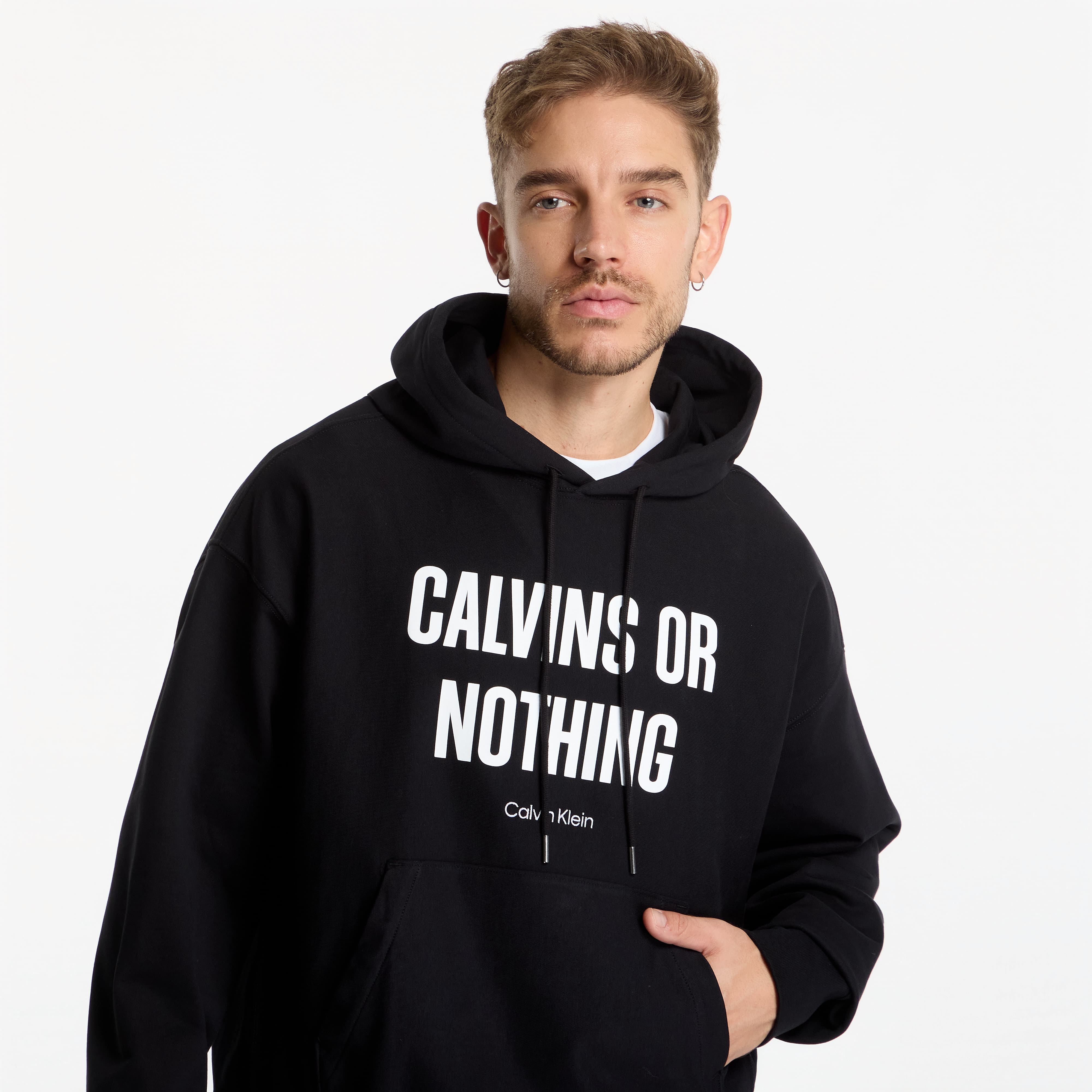 Φούτερ Calvin Klein Jeans Ls Prem Terry Calvins Or Nothing Black XL