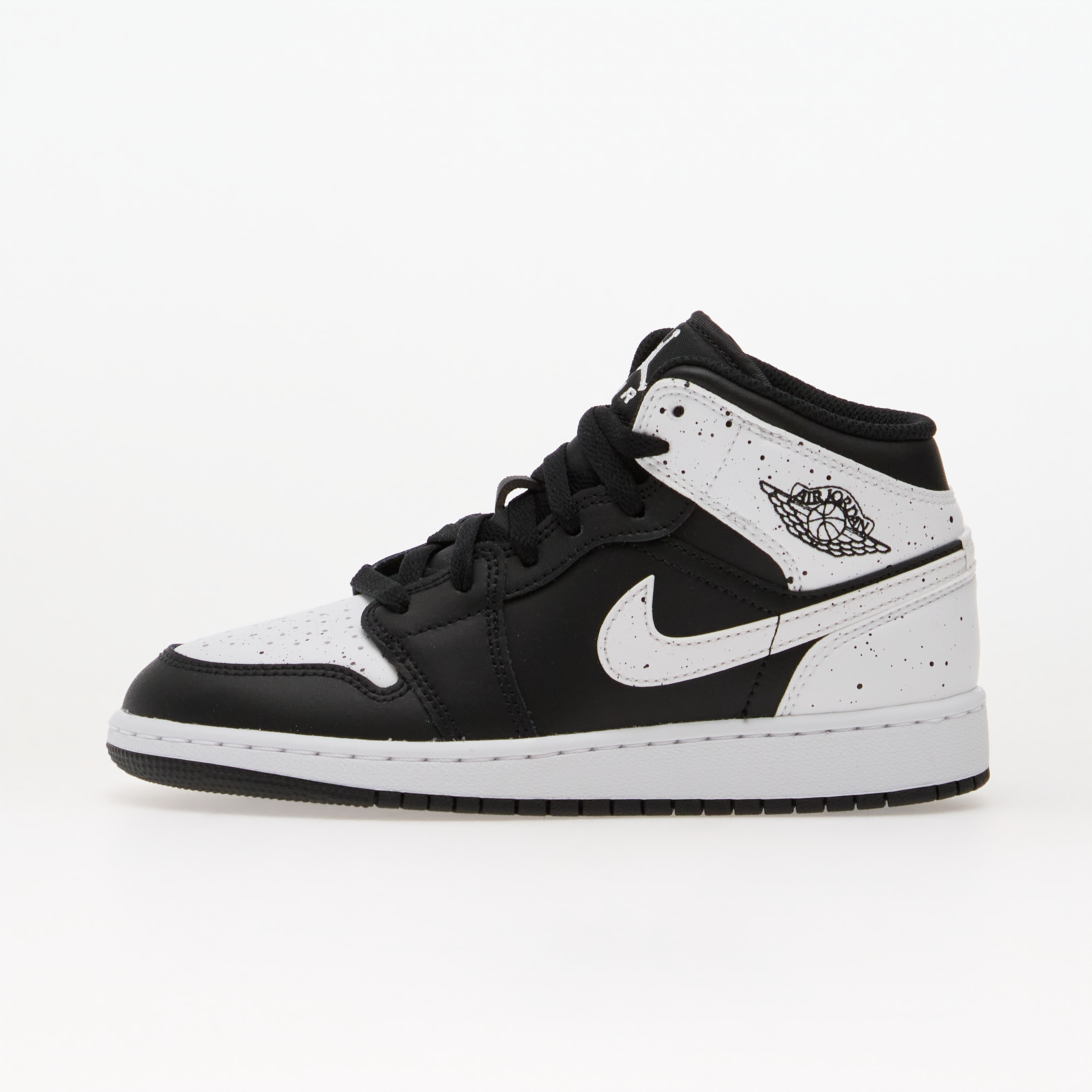 Air Jordan 1 Mid Kids Black/ White-Black 4Y