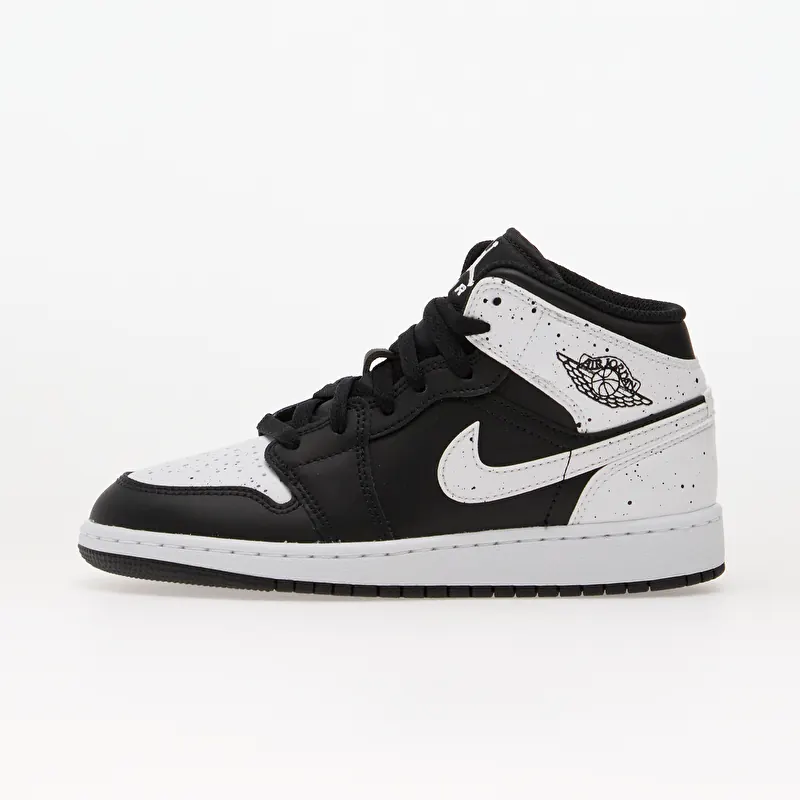 Air Jordan 1 Mid Kids Black/ White-Black