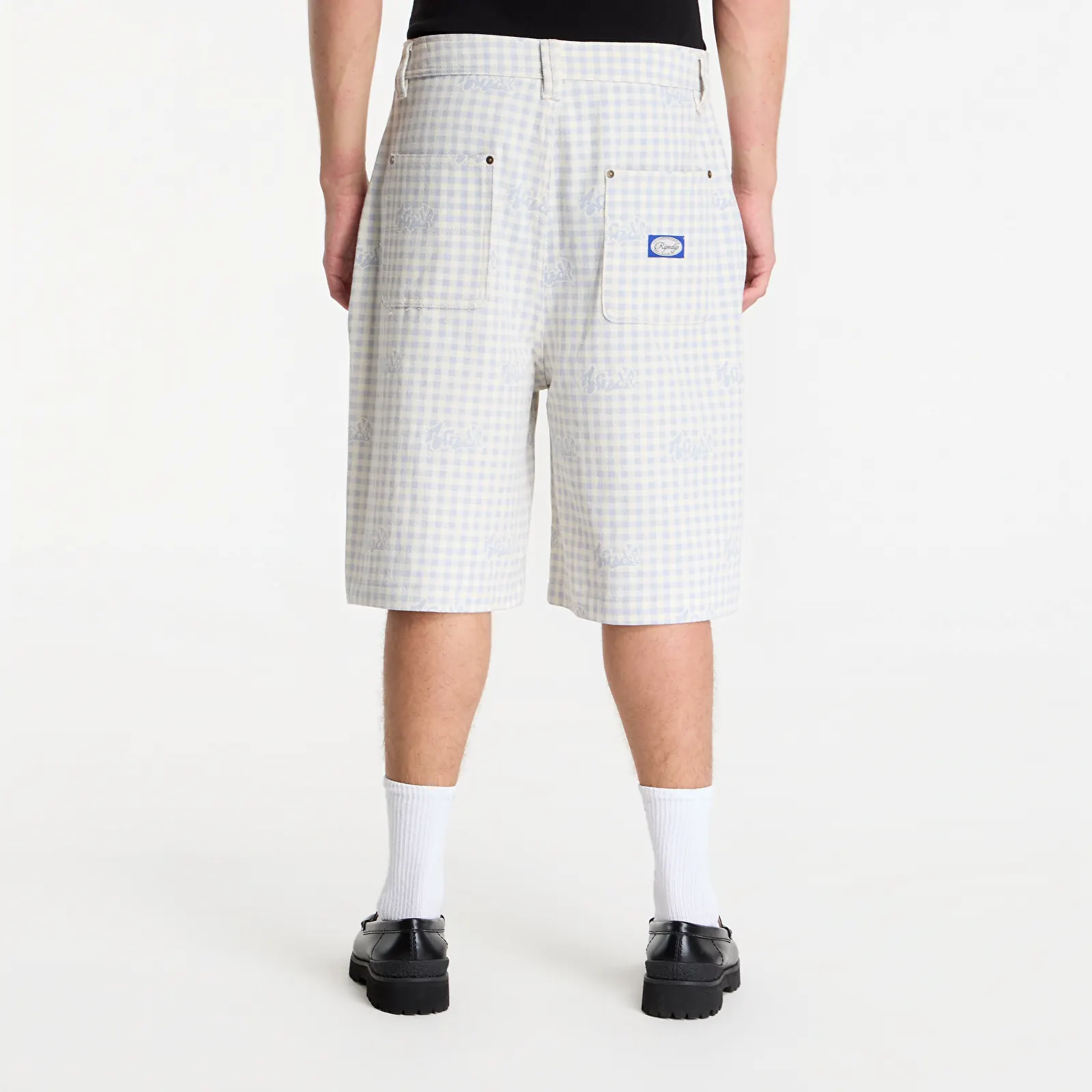 Pánské kraťasy RIPNDIP Hard In Da Paint Wide Fit Shorts Light Blue Checker