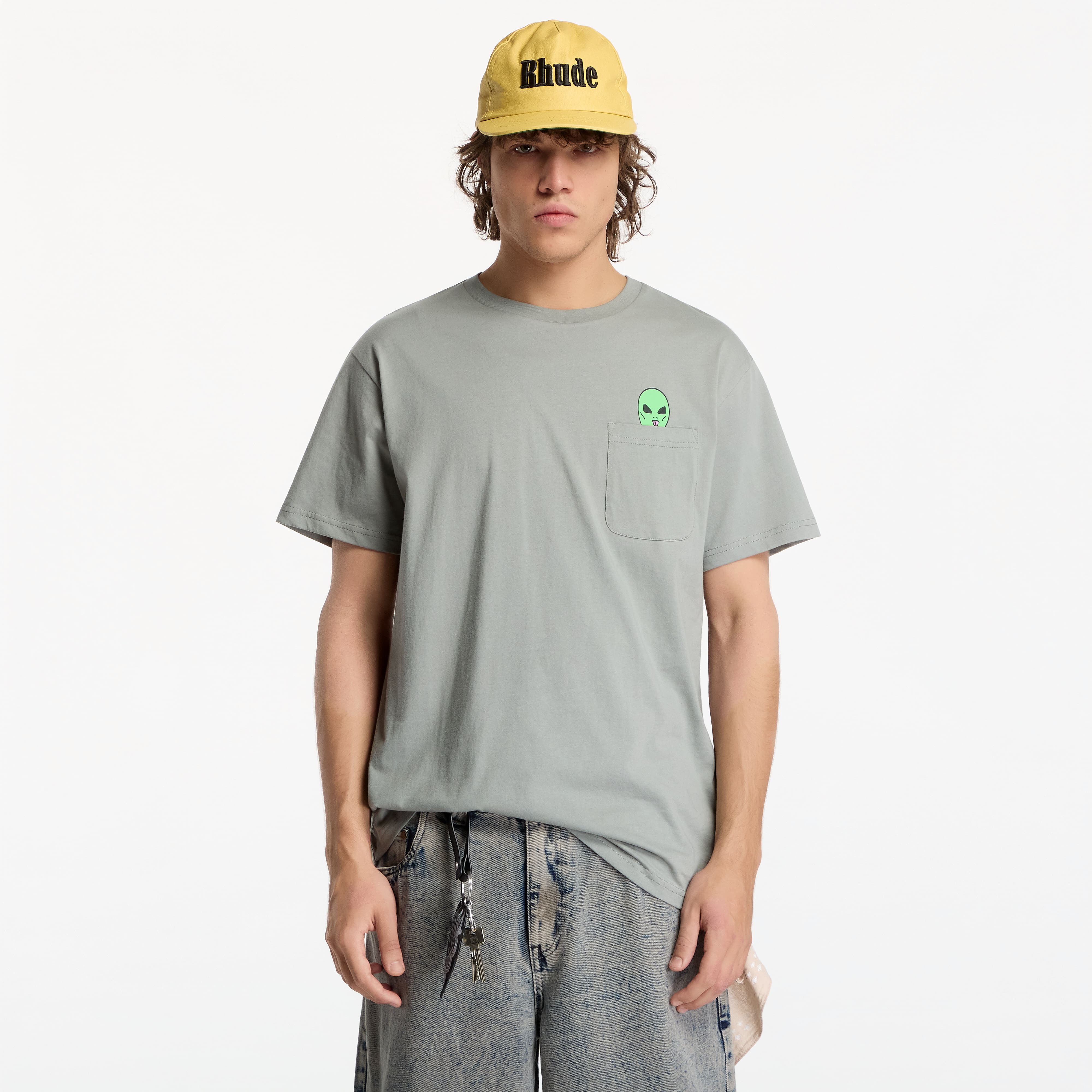 Тениска RIPNDIP Lord Alien Pocket Tee Dusty Sage M