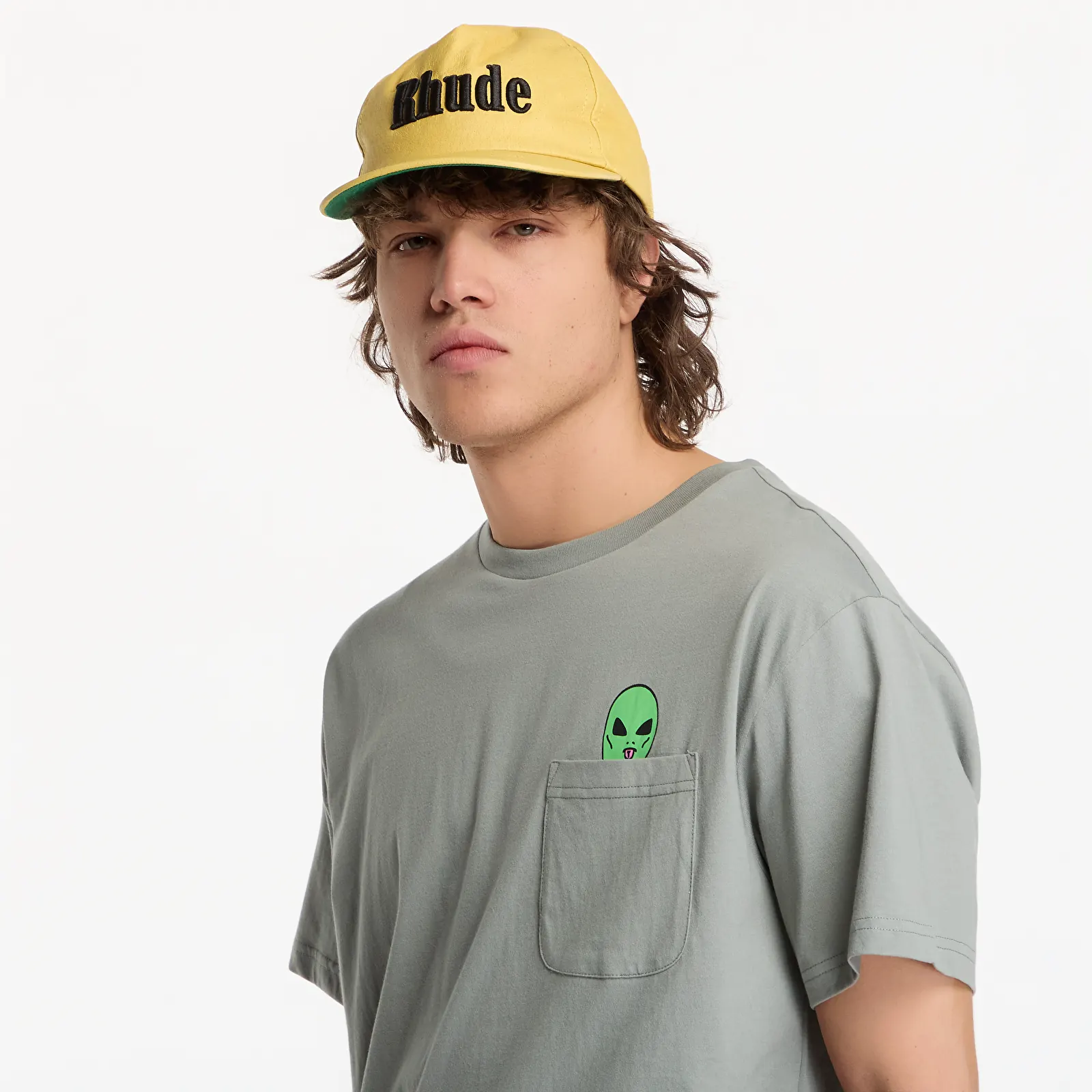 Men's T-shirts RIPNDIP Lord Alien Pocket Tee Dusty Sage