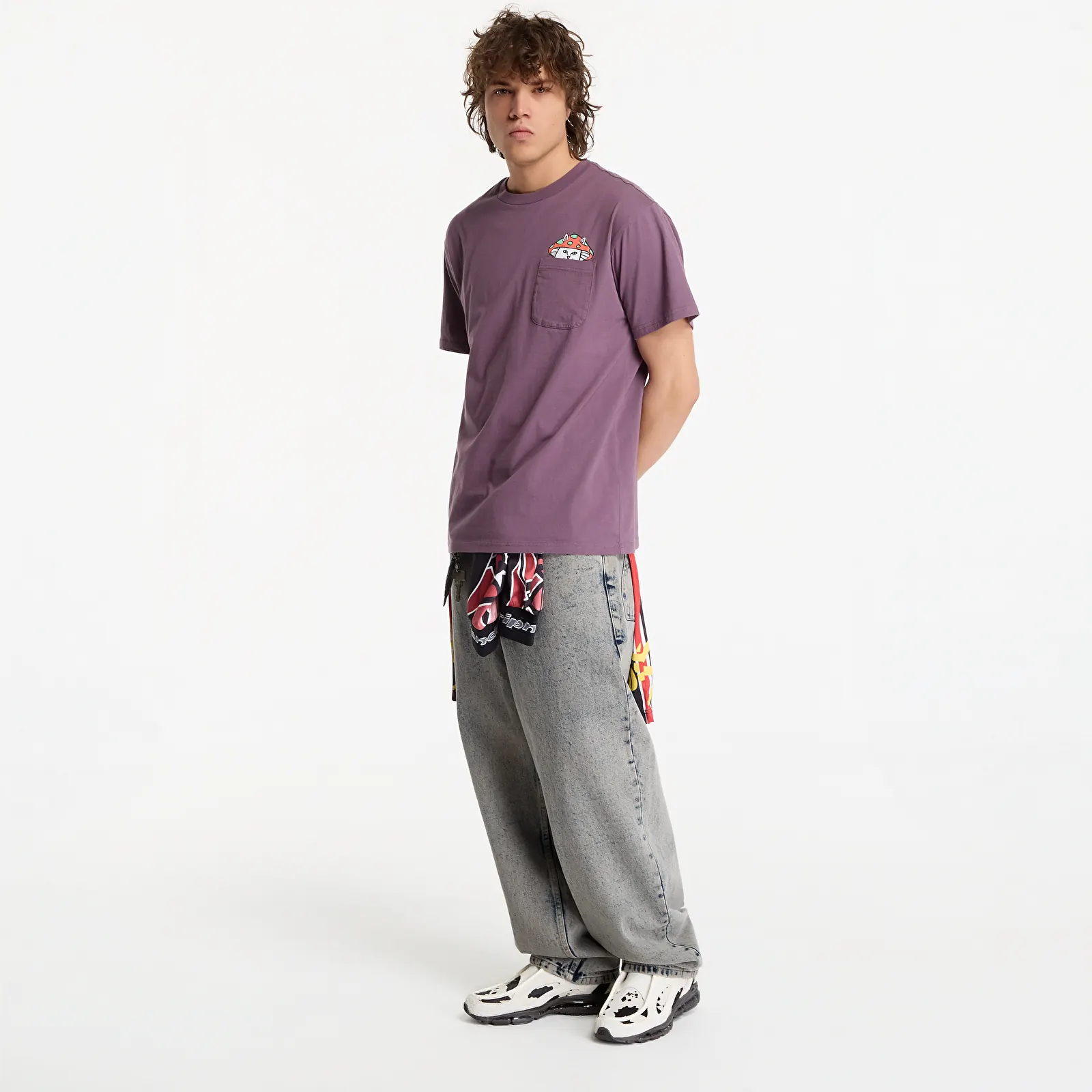 Men's T-shirts RIPNDIP Lord Shroomy Pocket Tee Dusty Plum