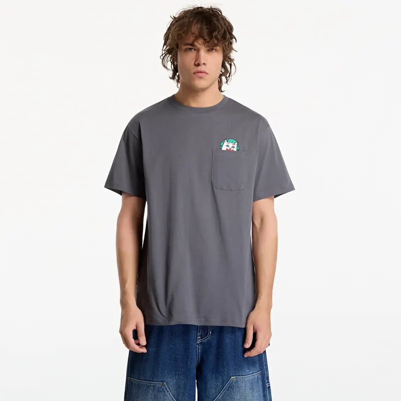 Póló RIPNDIP Why So Nermal? Pocket Tee Charcoal