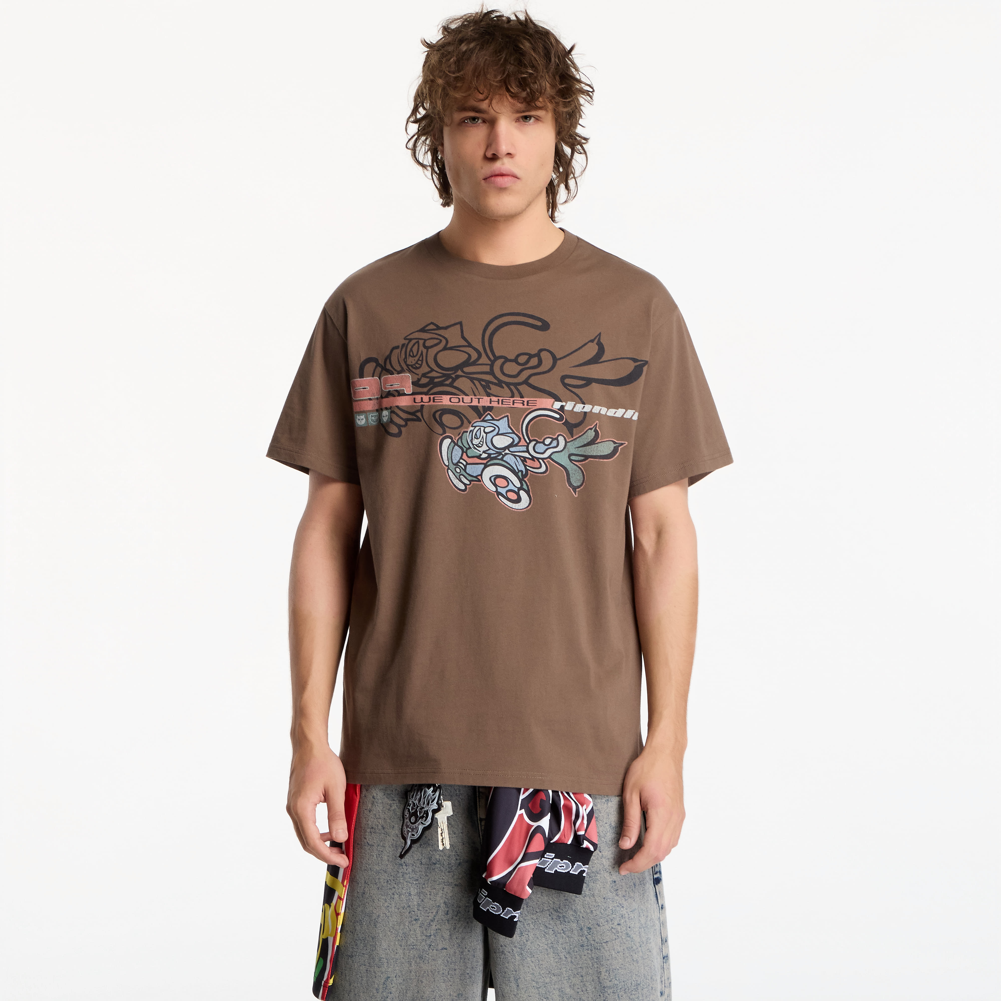 Тениска RIPNDIP Cyclone Tee Dusty Brown XXL