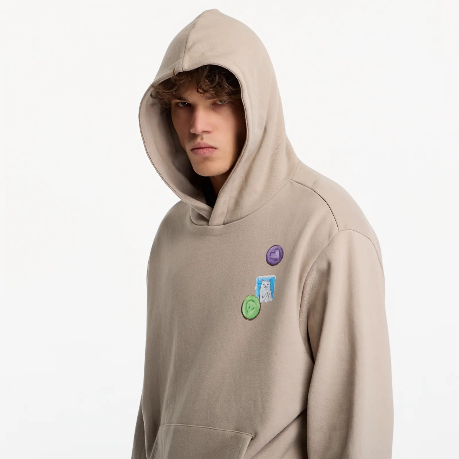 Pánske mikiny RIPNDIP Vitamins Hoodie Sand