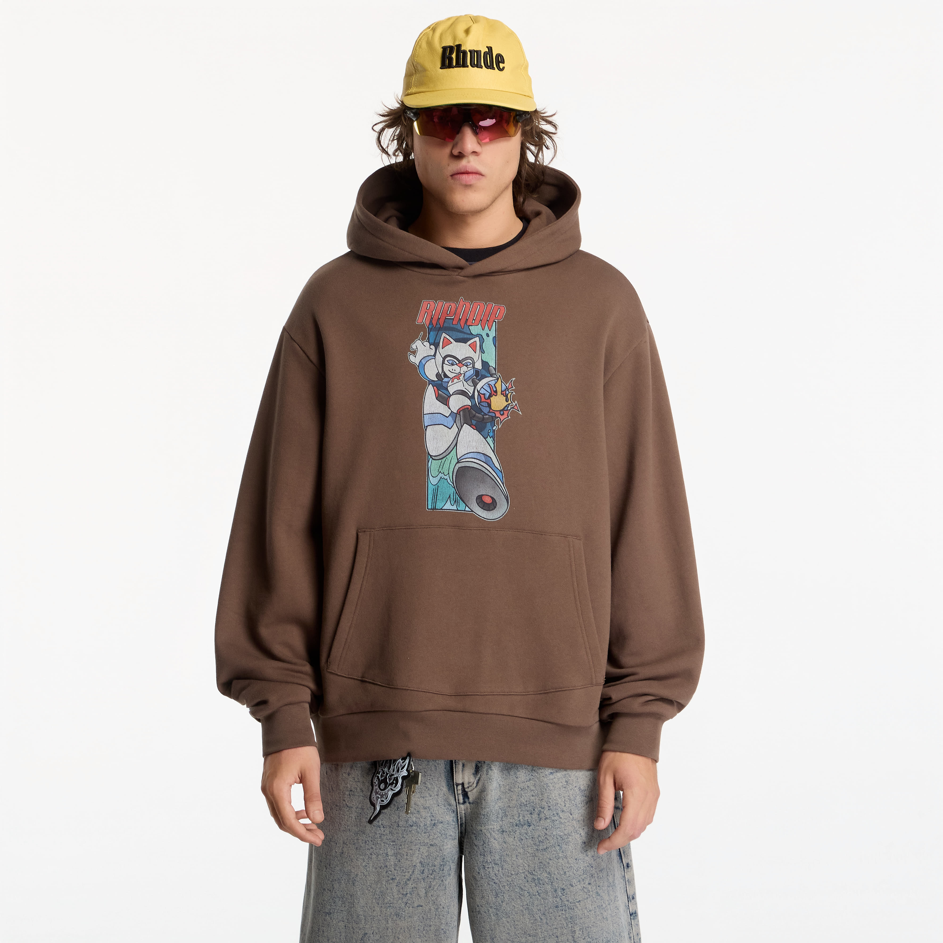 Суитшърт RIPNDIP Rokkunerm Hoodie Dusty Brown L