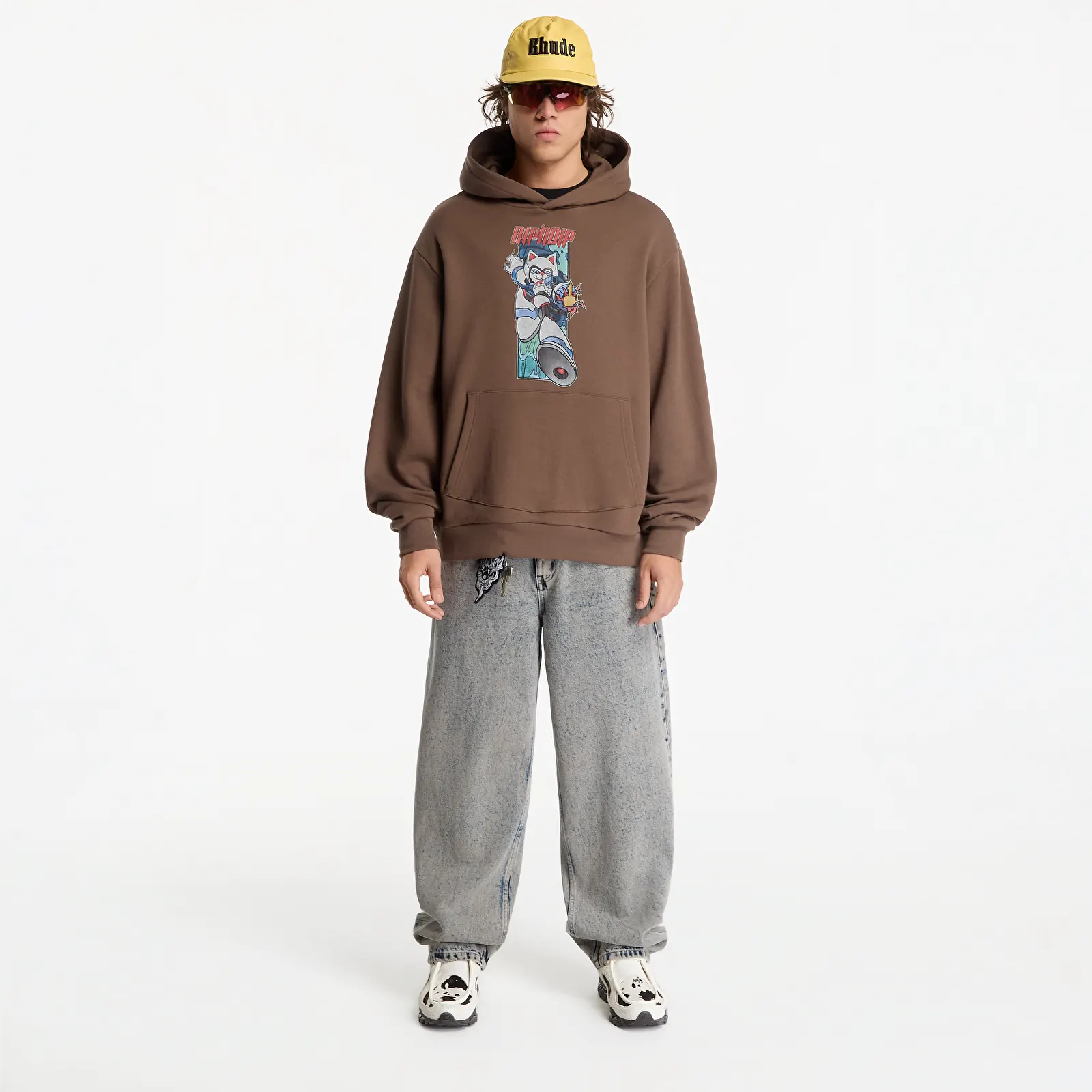 Men's sweatshirts RIPNDIP Rokkunerm Hoodie Dusty Brown