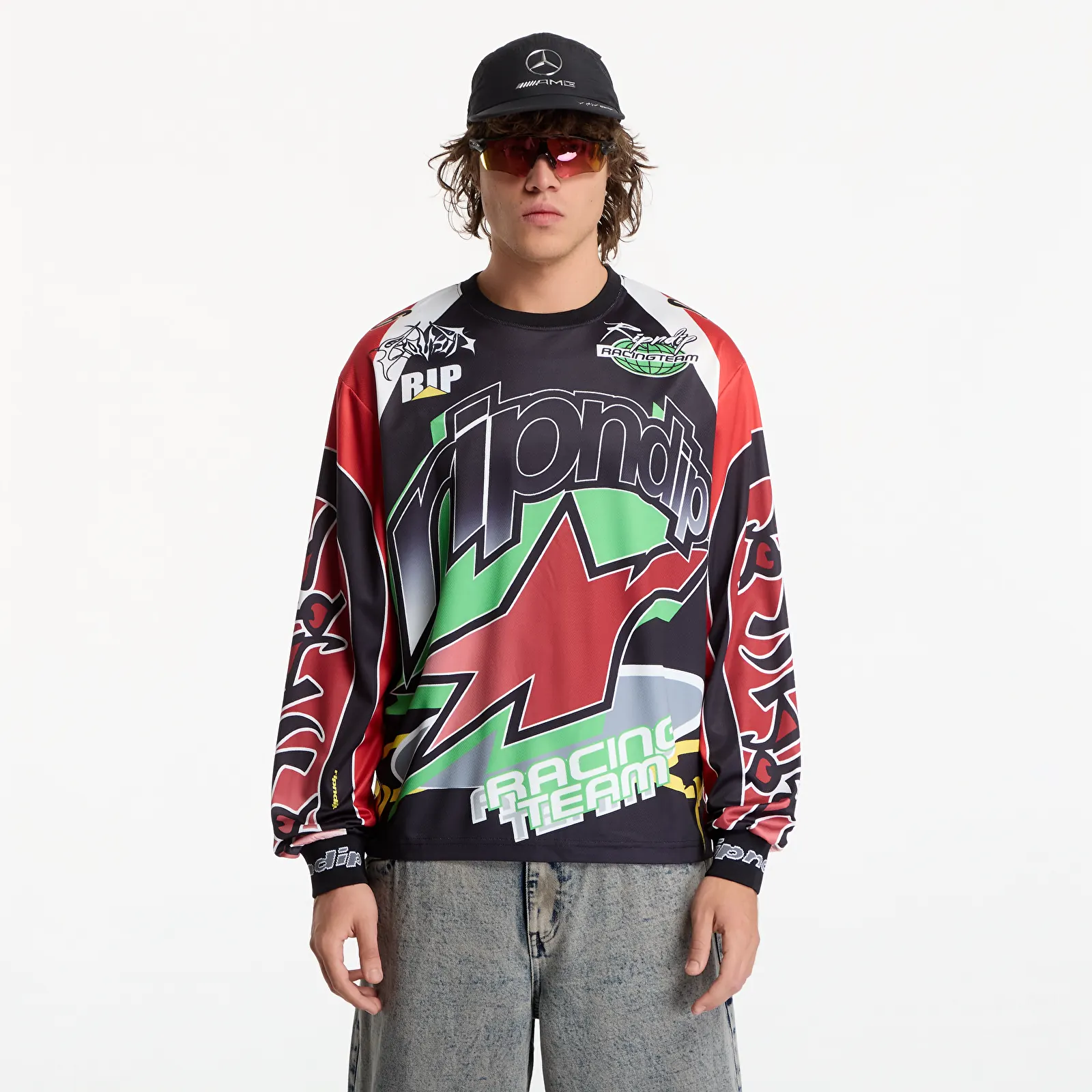 Moški dresi RIPNDIP All-Star Long Sleeve Jersey Red/ Black