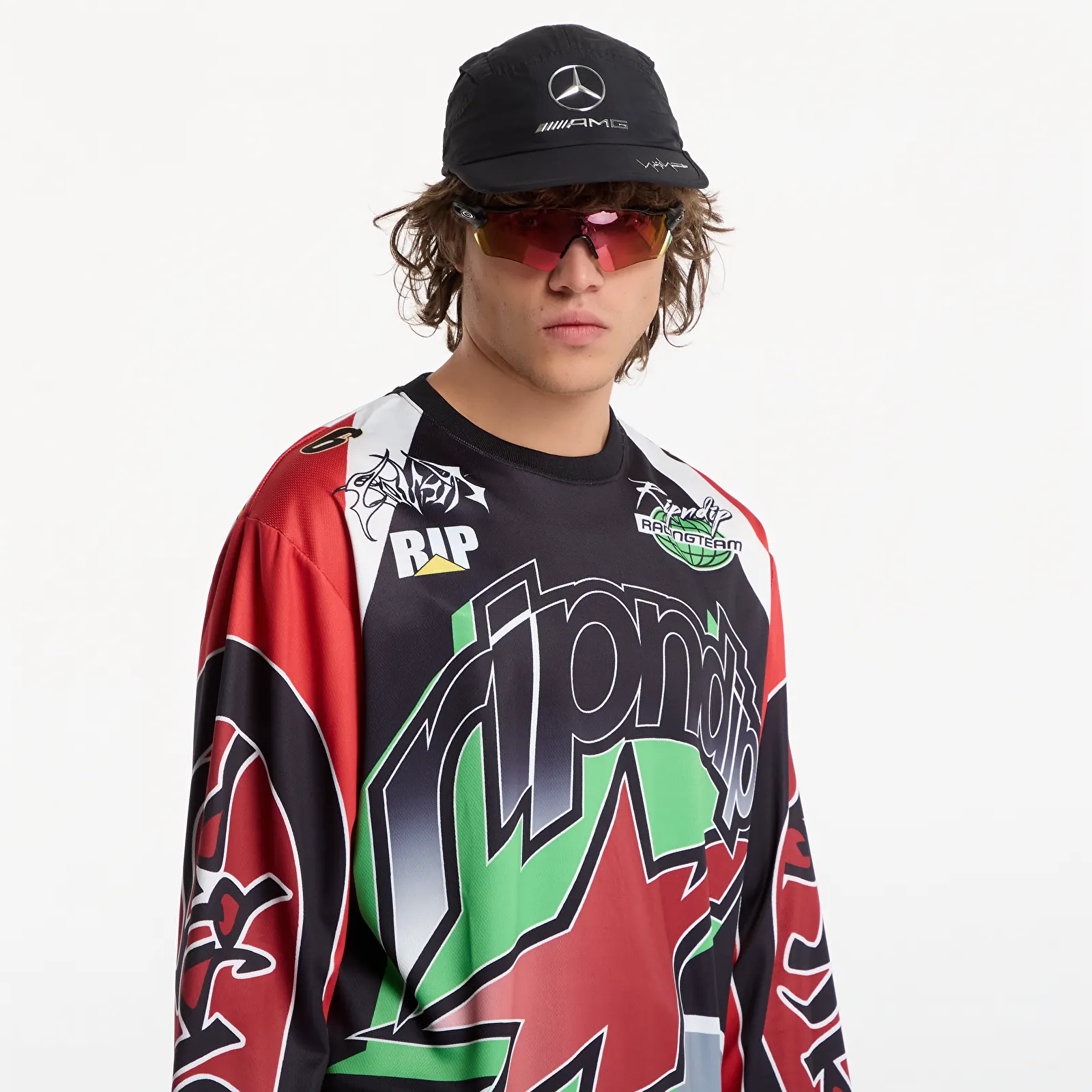 Moški dresi RIPNDIP All-Star Long Sleeve Jersey Red/ Black
