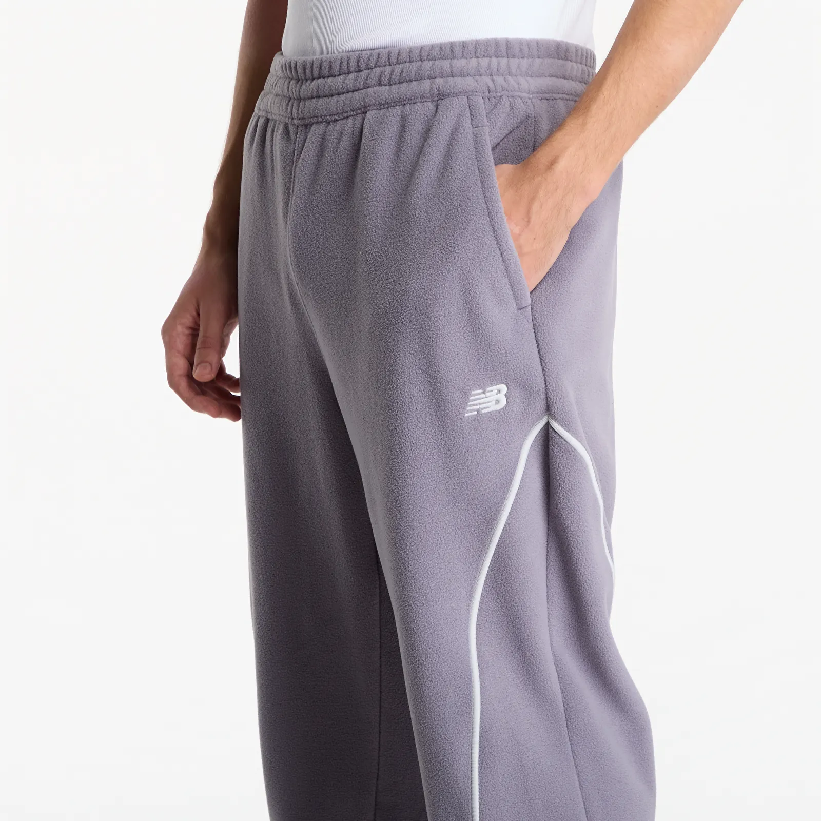 Joggingbukser til mænd New Balance Trackside Polar Fleece Jogger Off-Line Grey