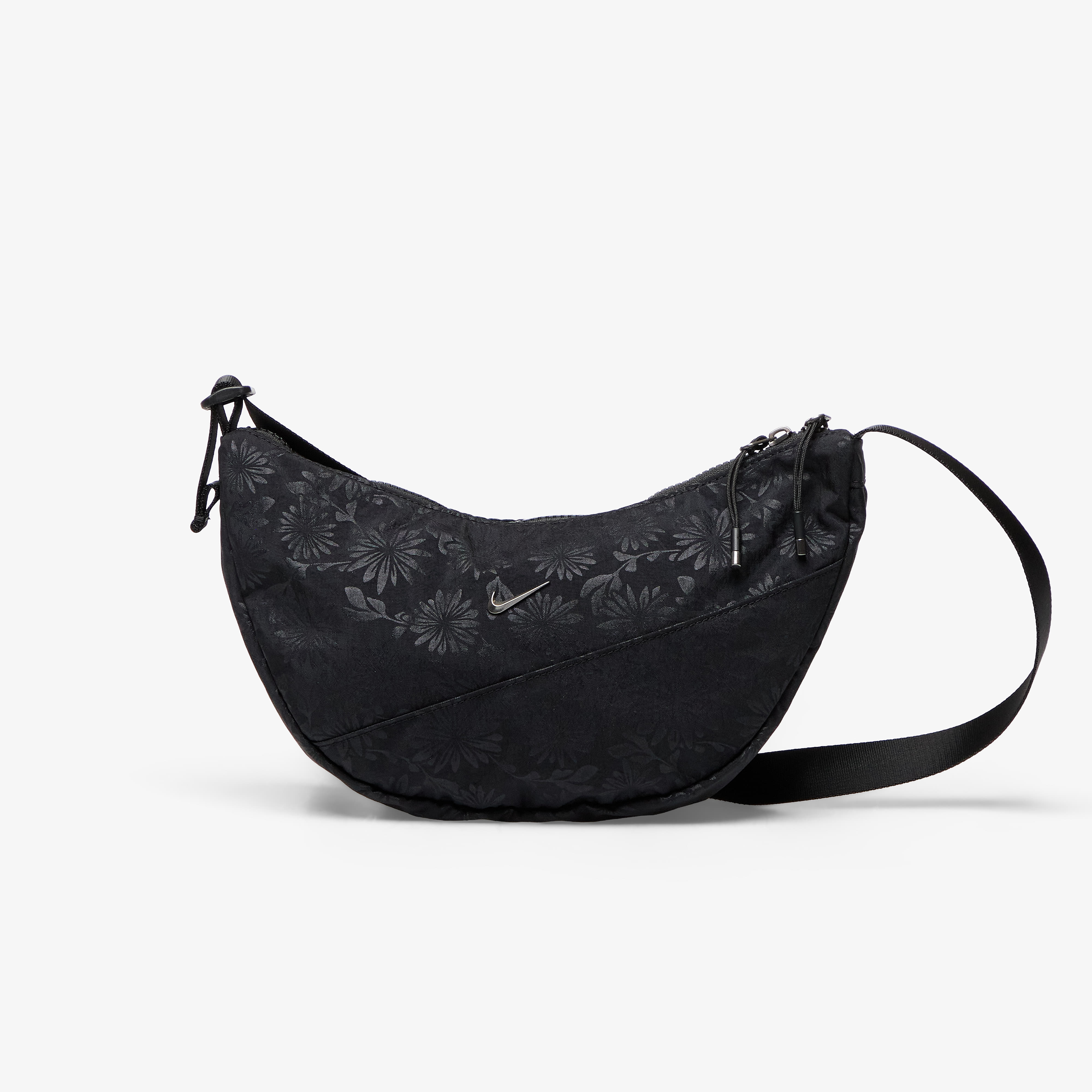 Чанта Nike Aura Floral Crescent Crossbody Bag (4L) Black/ Black/ Gunmetal 4 l