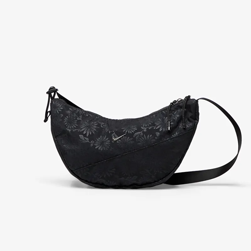 Borsa Nike Aura Floral Crescent Crossbody Bag (4L) Black/ Black/ Gunmetal