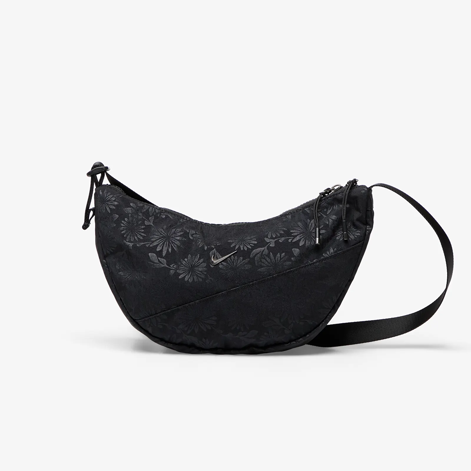 Pánske tašky cez rameno Nike Aura Floral Crescent Crossbody Bag (4L) Black/ Black/ Gunmetal