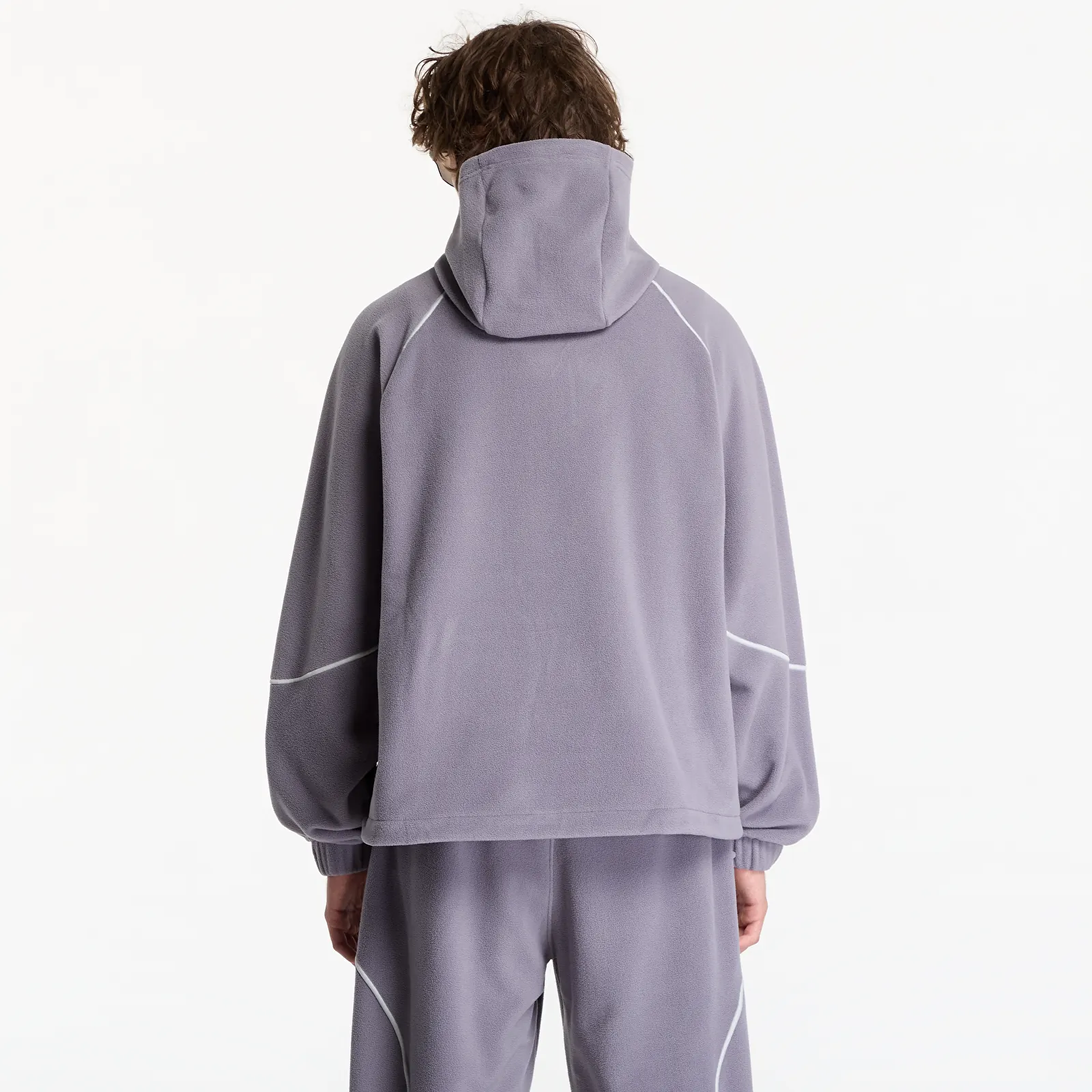 Men's sweatshirts New Balance Trackside Polar Fleece Hoodie Off-Line Grey