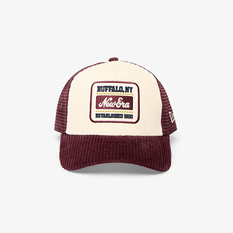 Čiapka New Era 9FORTY A-Frame Trucker Cord Visor Maroon/ Stone