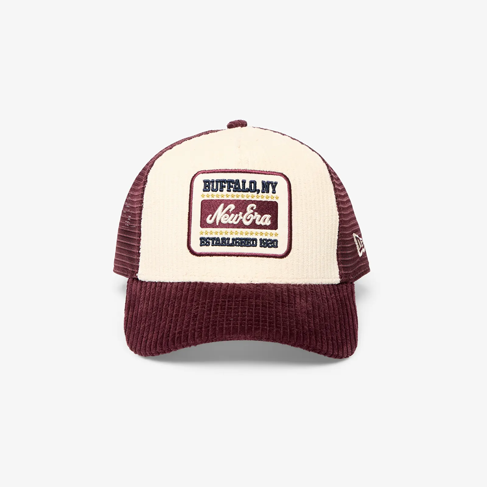 Mützen New Era 9FORTY A-Frame Trucker Cord Visor Maroon/ Stone