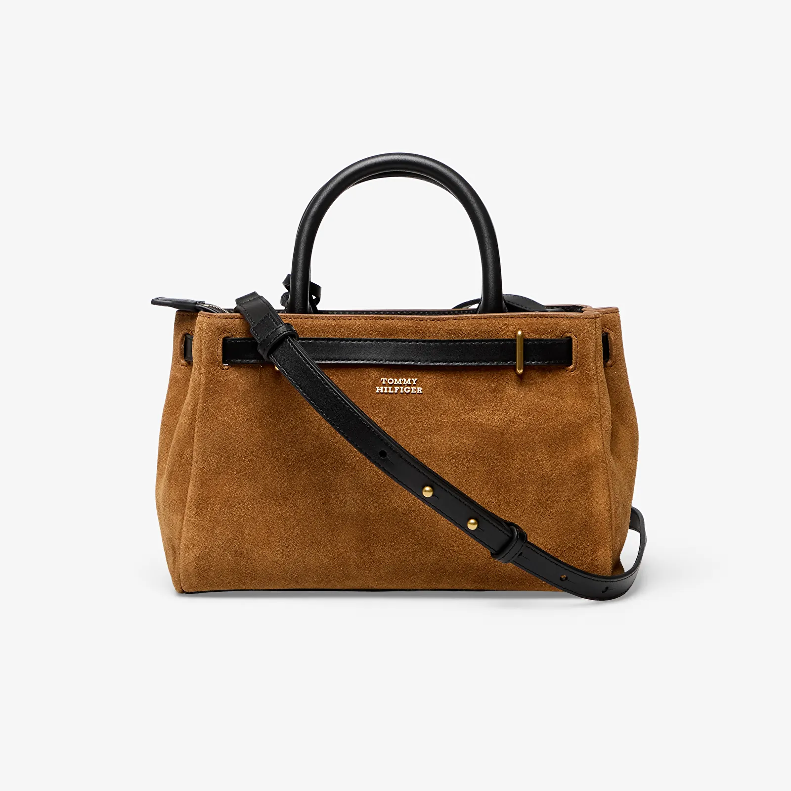 Rankinės Tommy Hilfiger American Icon Mini Tote Suede Le Cognac