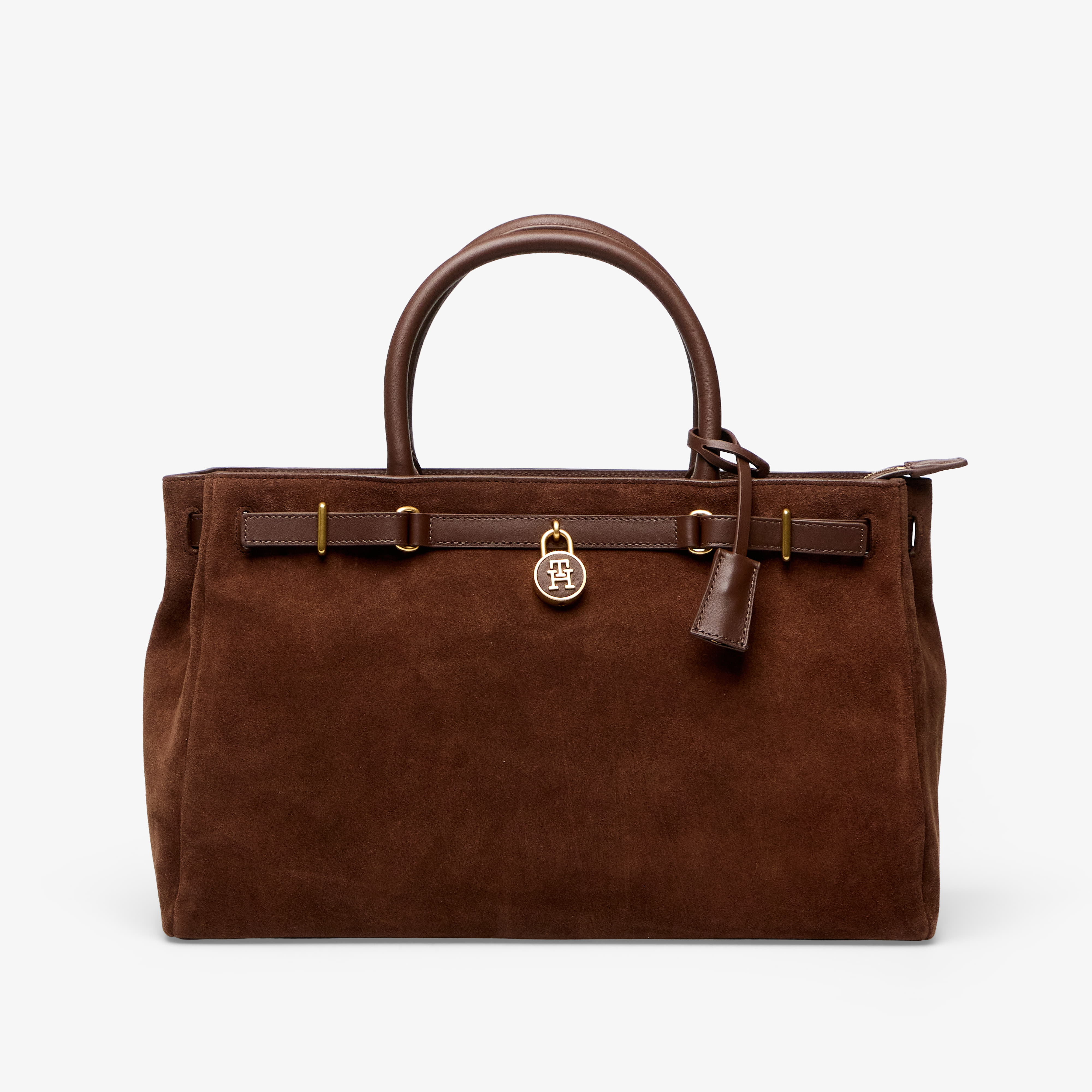 Tommy Hilfiger Kabelka Tommy Hilfiger American Icon Tote Suede Fondant Brown Universal