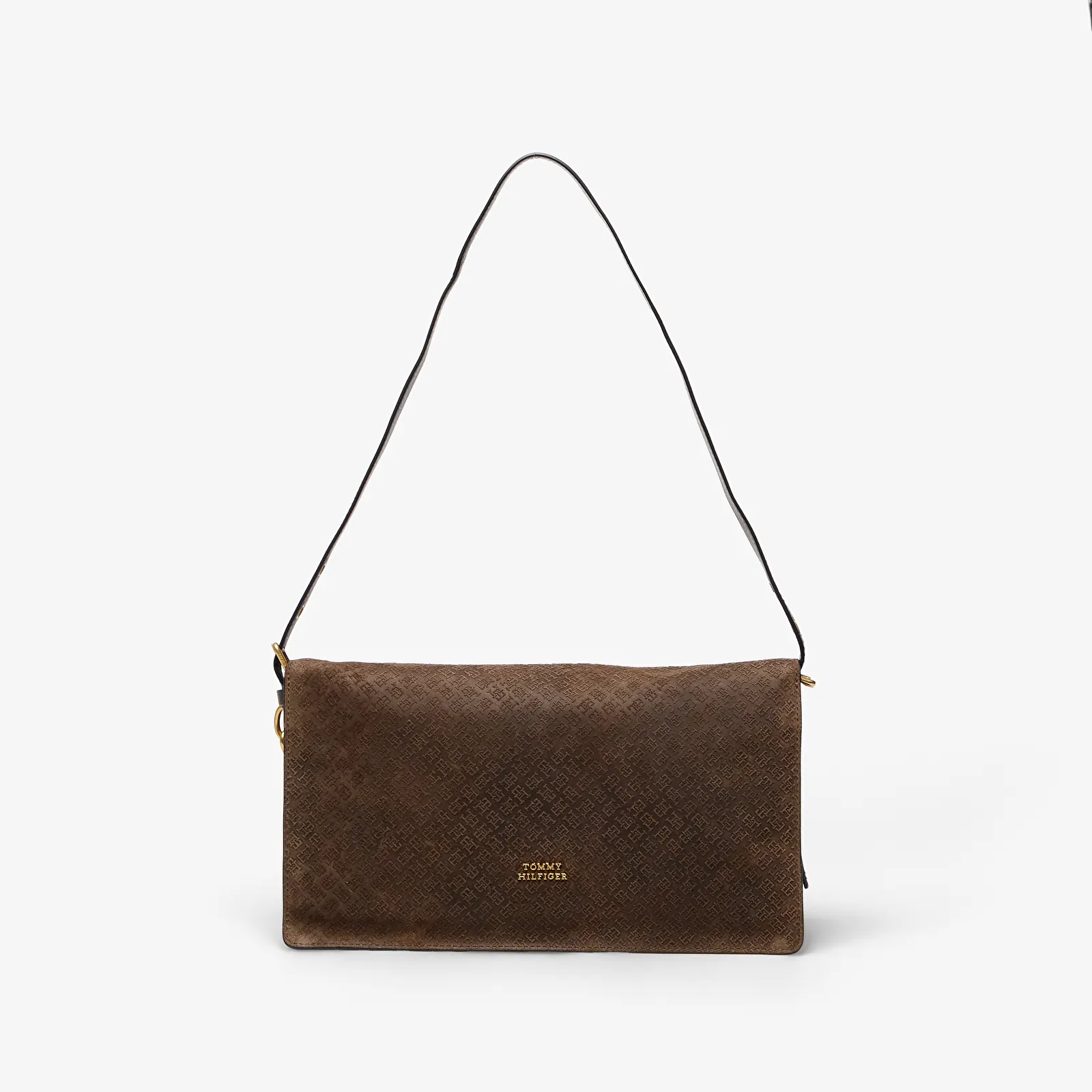 Torbice Tommy Hilfiger Crest Leather Shoul Bag Sue Mono Fondant Brown