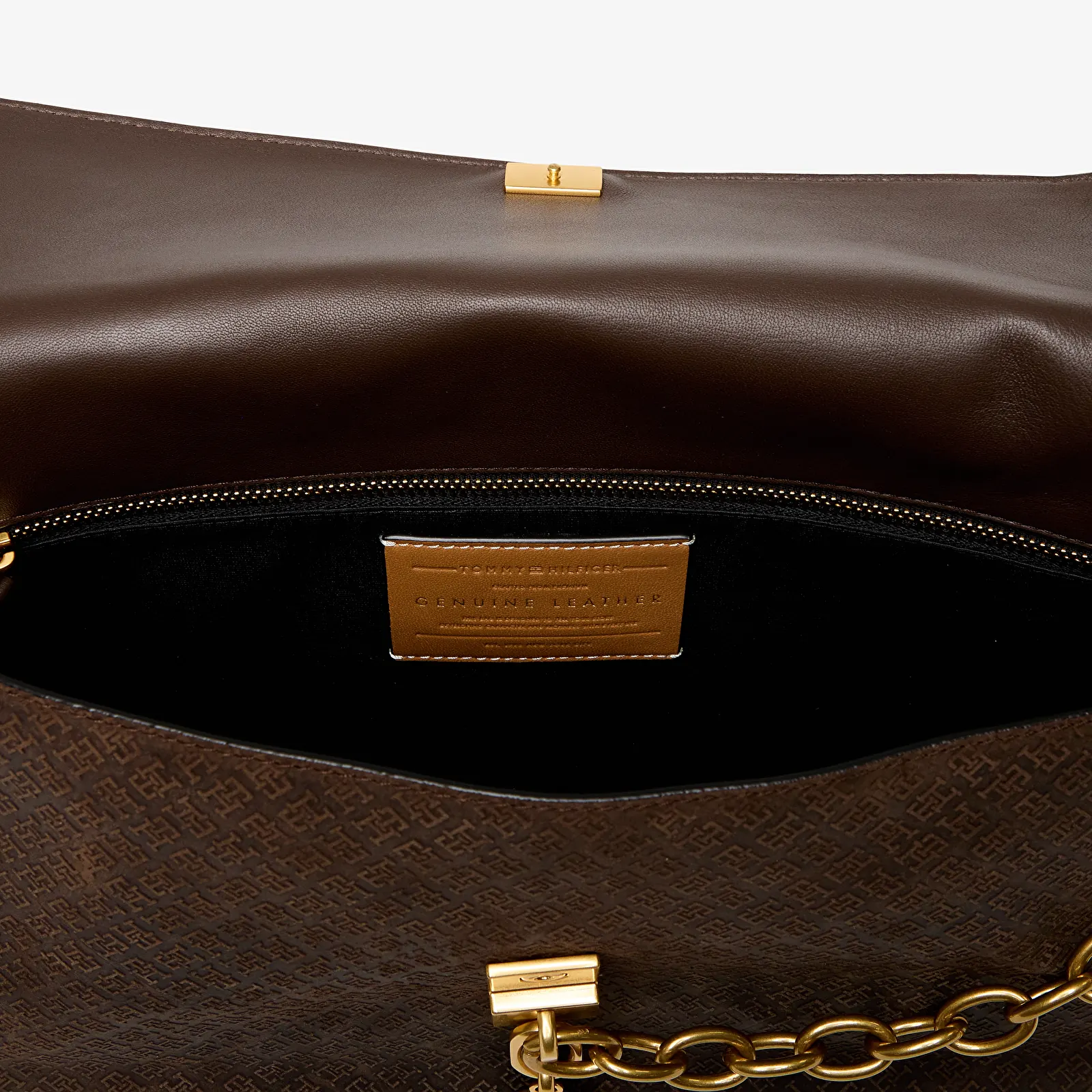 Torbice Tommy Hilfiger Crest Leather Shoul Bag Sue Mono Fondant Brown