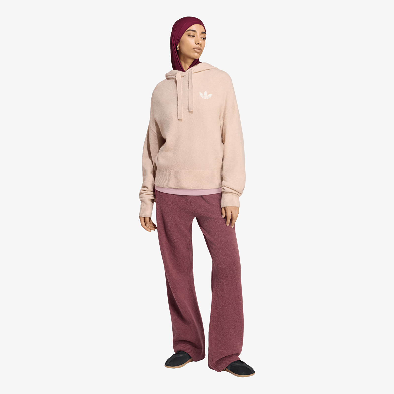 Sieviešu džemperi adidas Essentials Knit Hoodie Wonder Taupe