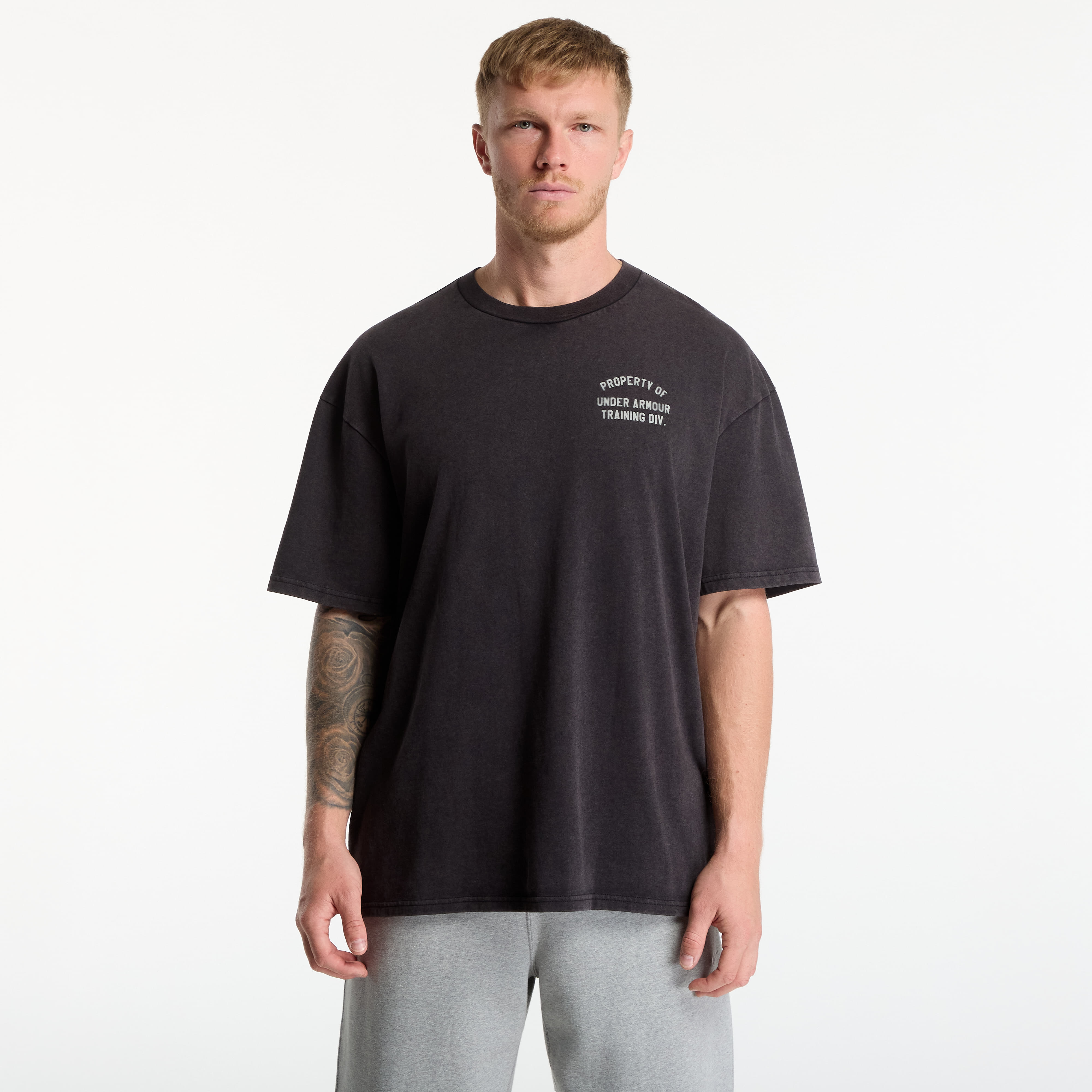 Тениска Under Armour M HWT Property OF SS Ultimate Black/ Titanium L