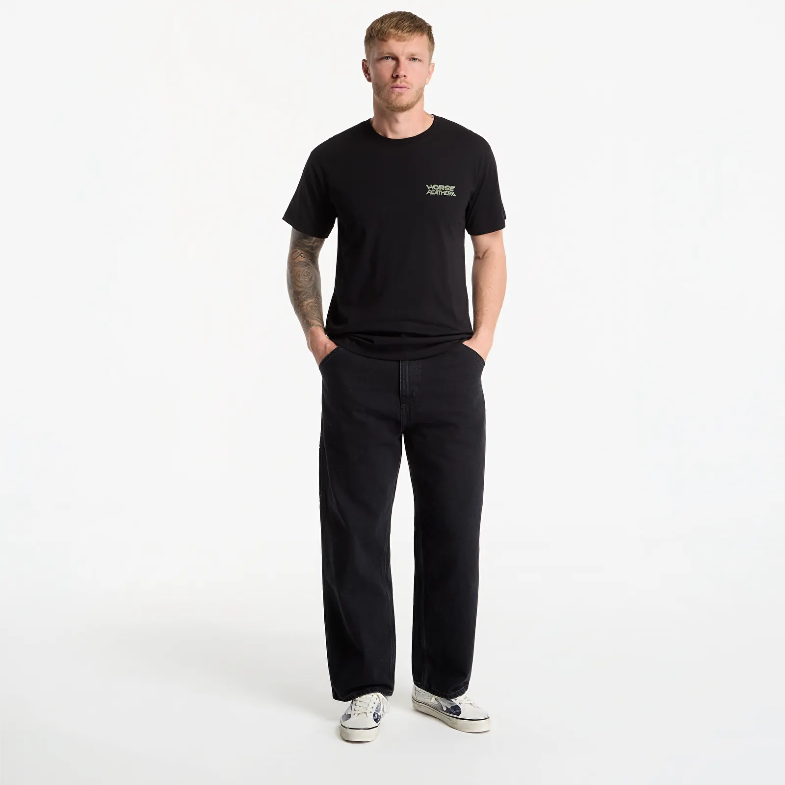 Moške majice  Horsefeathers Carmy T-Shirt Black