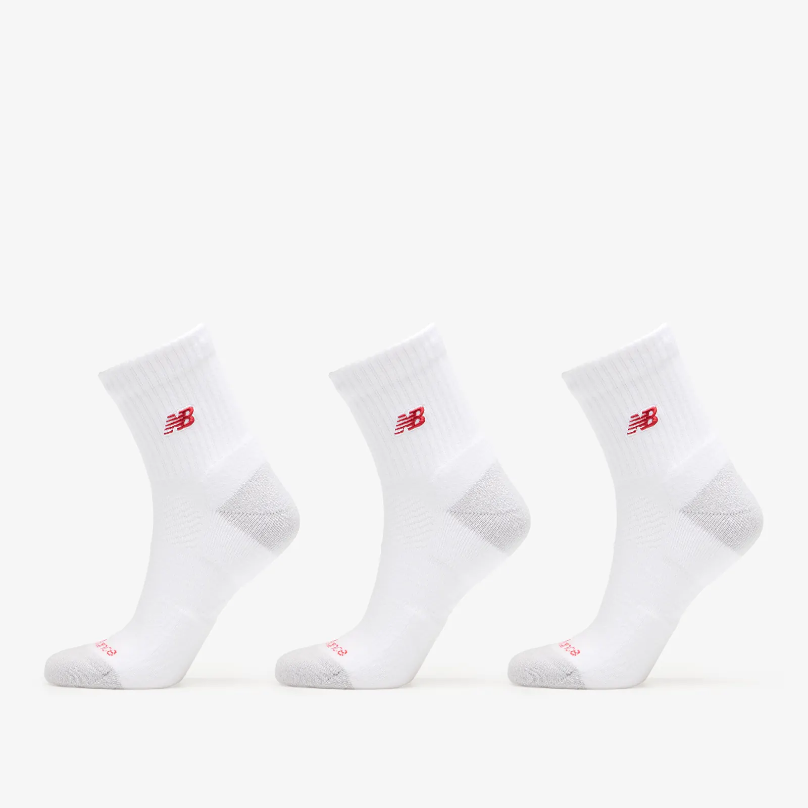 Férfi zoknik New Balance Active Premium QTR 3 Pack White