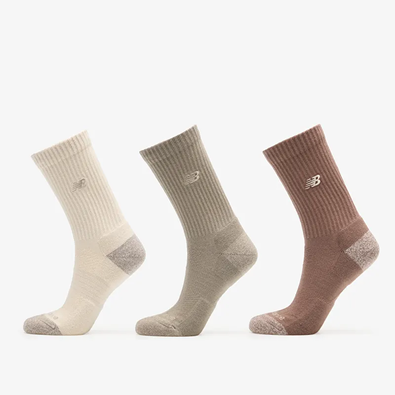 New Balance Active Premium Crew 3 Pack Linen/ Arid Stone/ Earth Shadow