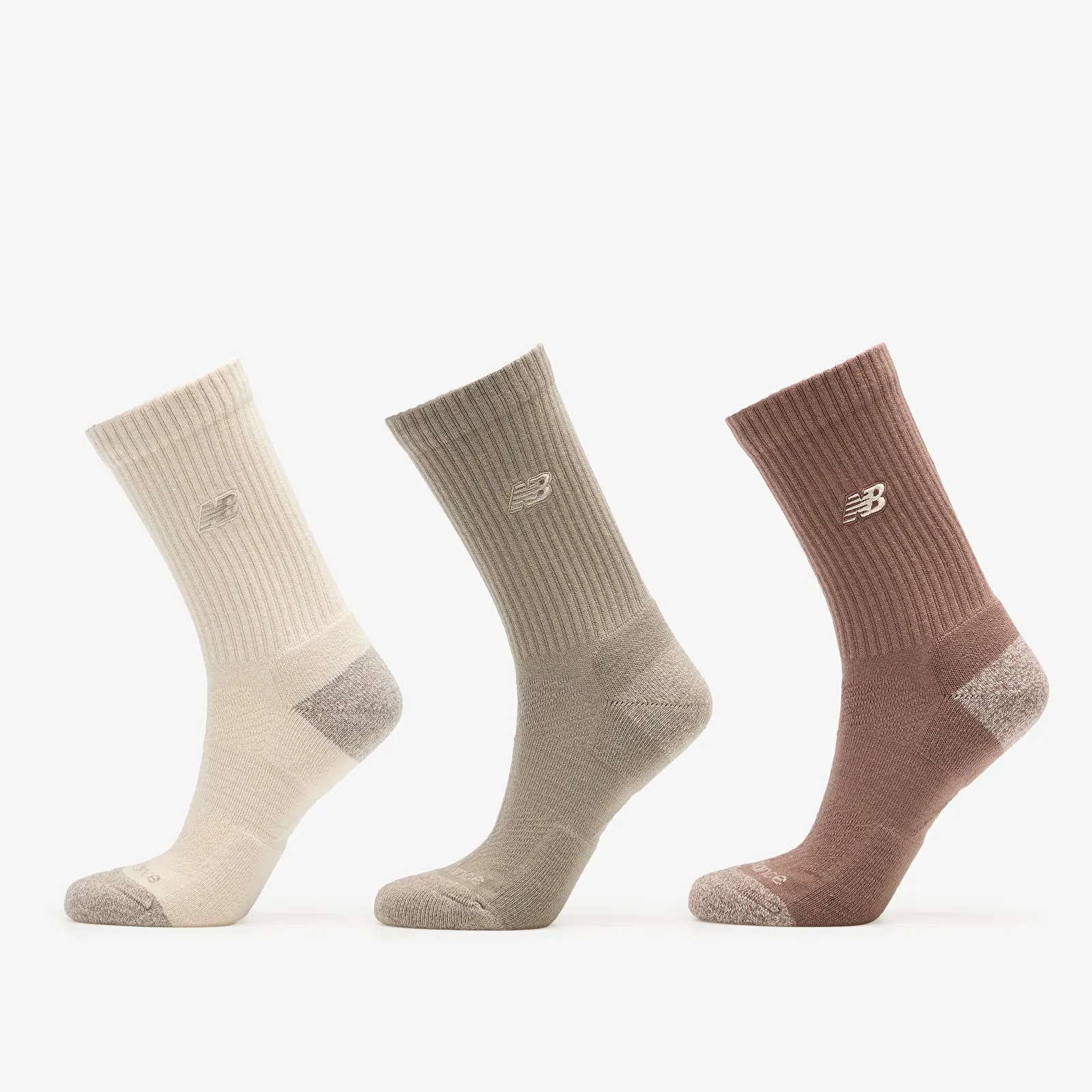 Мъжки чорапи New Balance Active Premium Crew 3 Pack Linen/ Arid Stone/ Earth Shadow