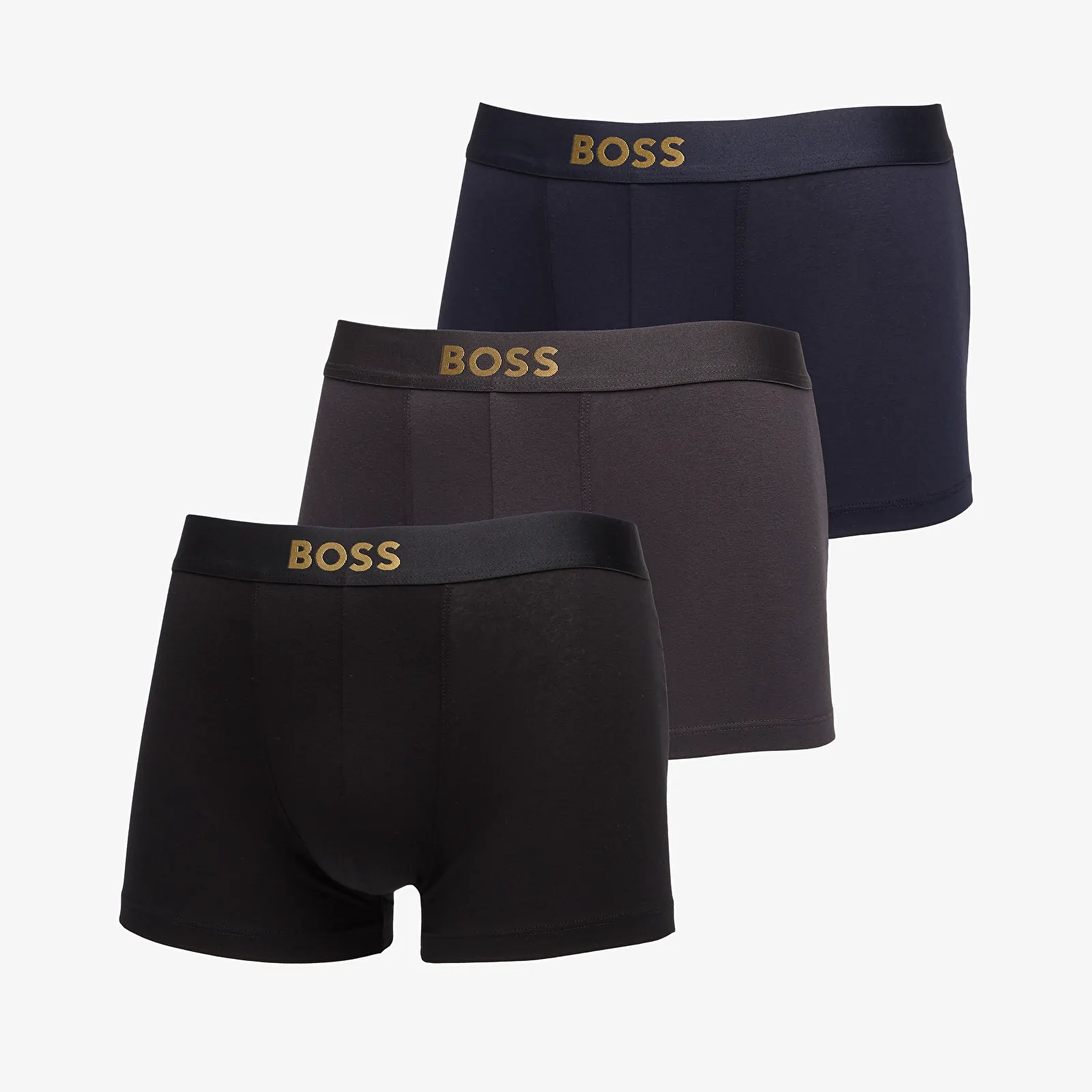 Men's boxers Hugo Boss Trunk 3-Pack Gold Logo Gift Multicolor
