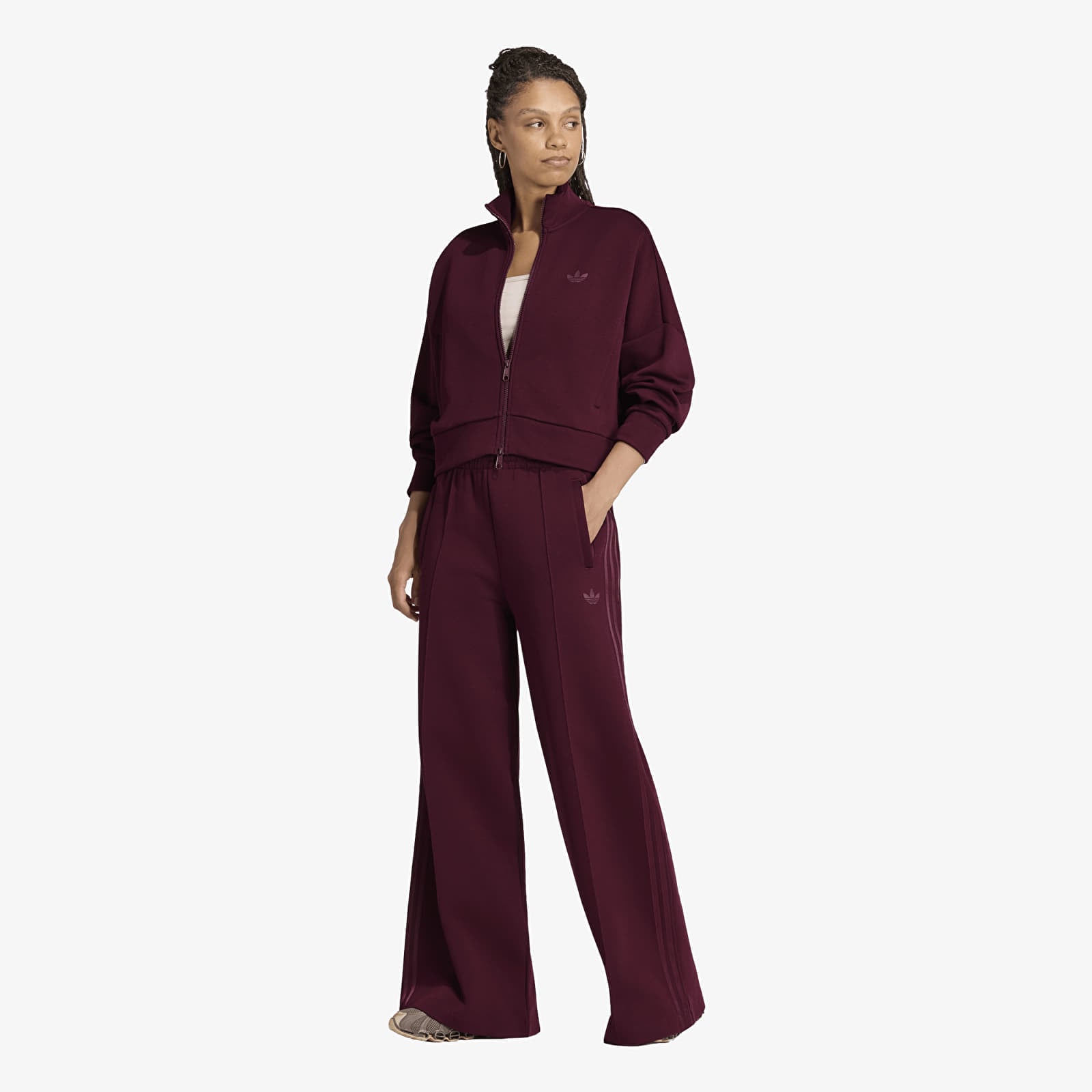 Pantalones de chándal para mujer adidas Spacer Trackpants Maroon