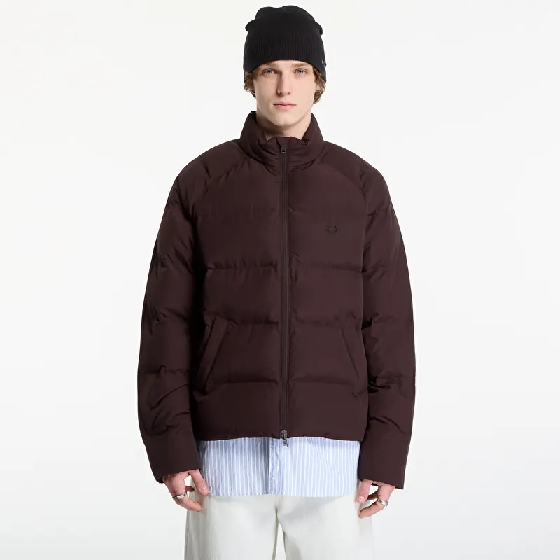 Chaqueta FRED PERRY Raglan Sleeve Padded Jacket Rich Brown