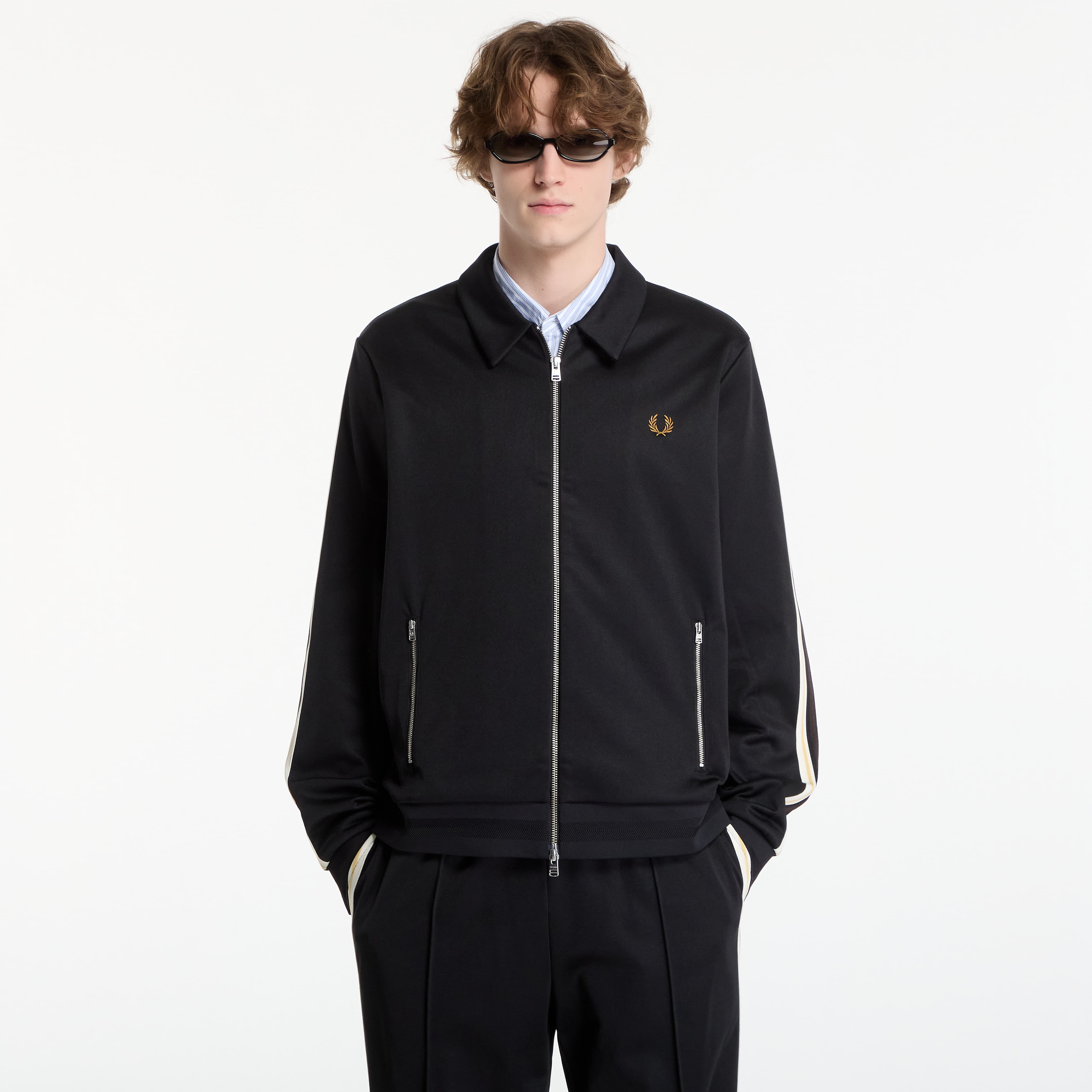Суитшърт FRED PERRY Tipped Tape Track Jacket Black M