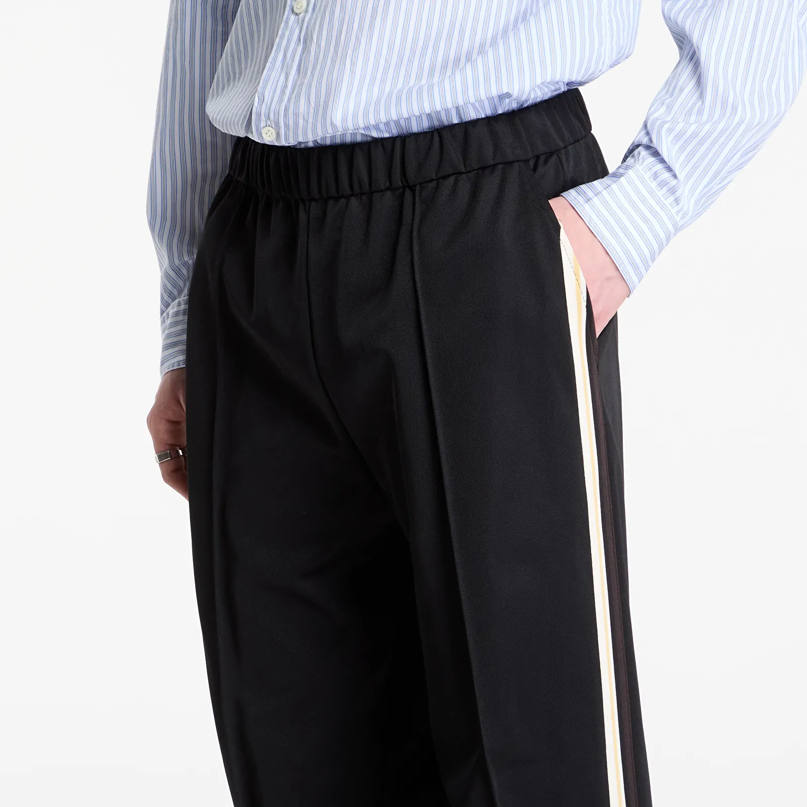 Pantalones de chándal para hombre FRED PERRY Knitted Tape Track Pant Black