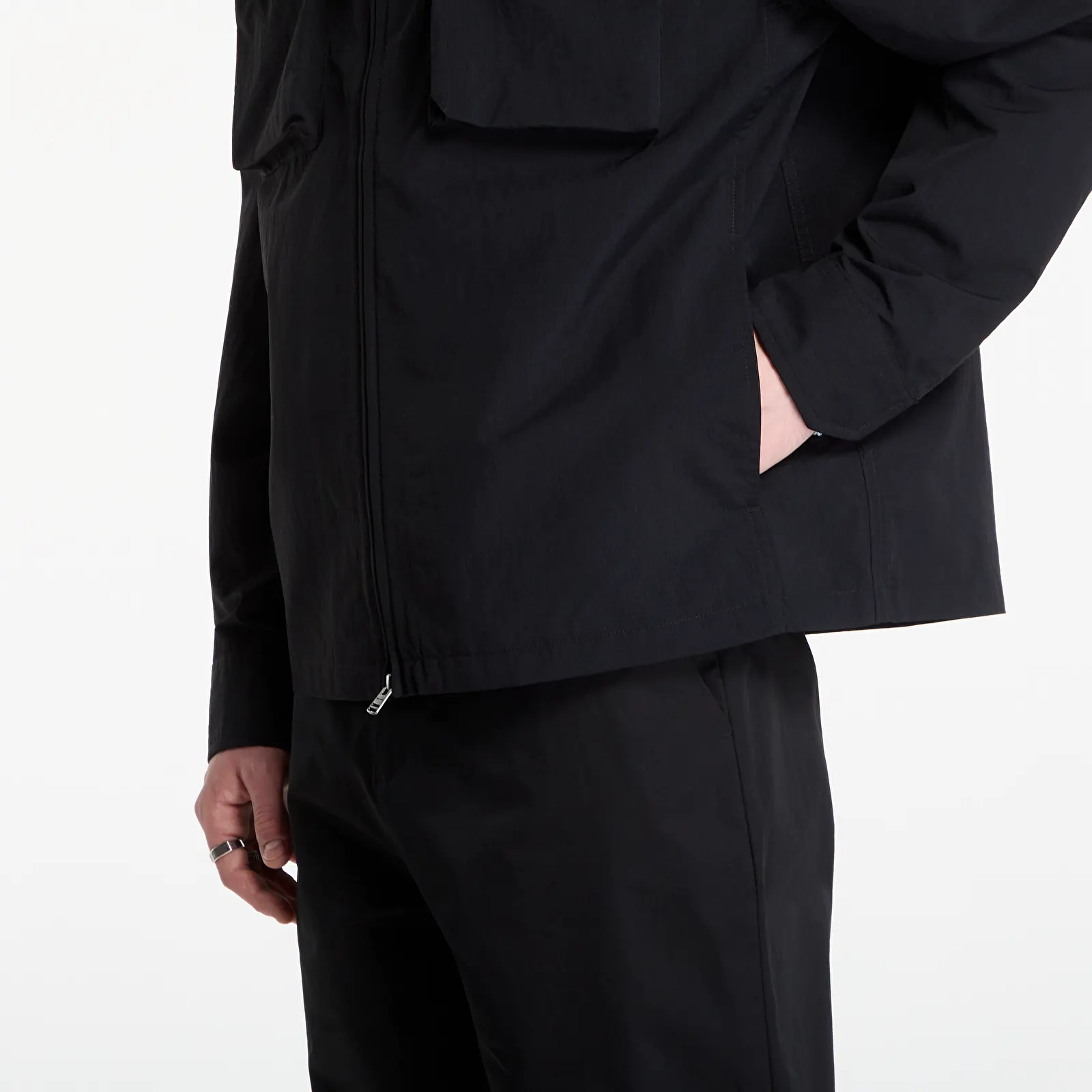Camisas de hombre FRED PERRY Ripstop Pocket Overshirt Black