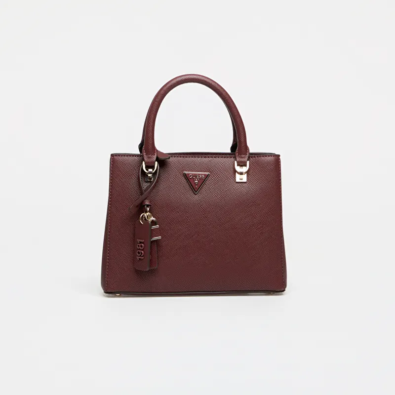 Guess Noelle II Sml Multi Comp Satchel Burgundy