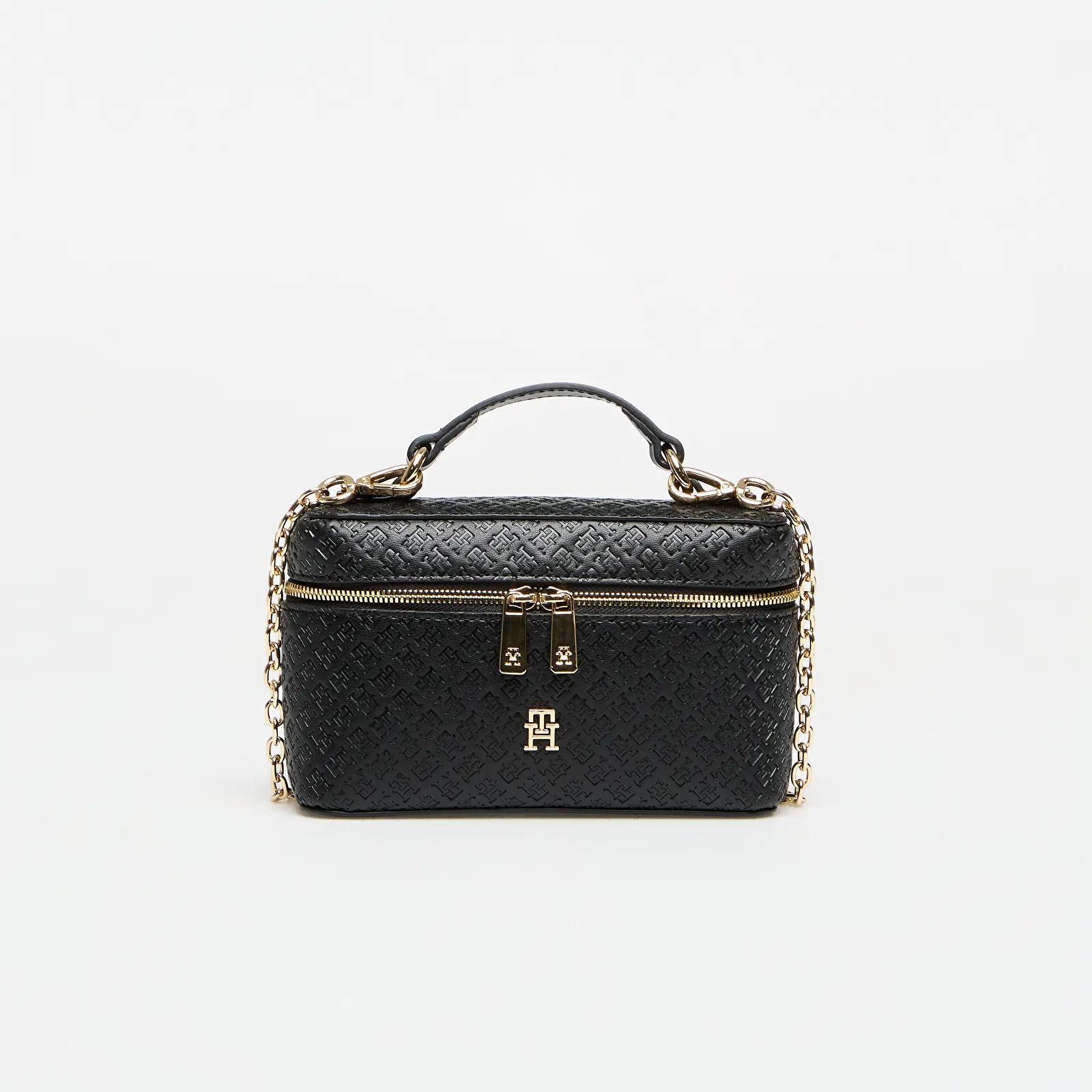 Handbags Tommy Hilfiger Th Icon Chain Vanity Bag Mono Black