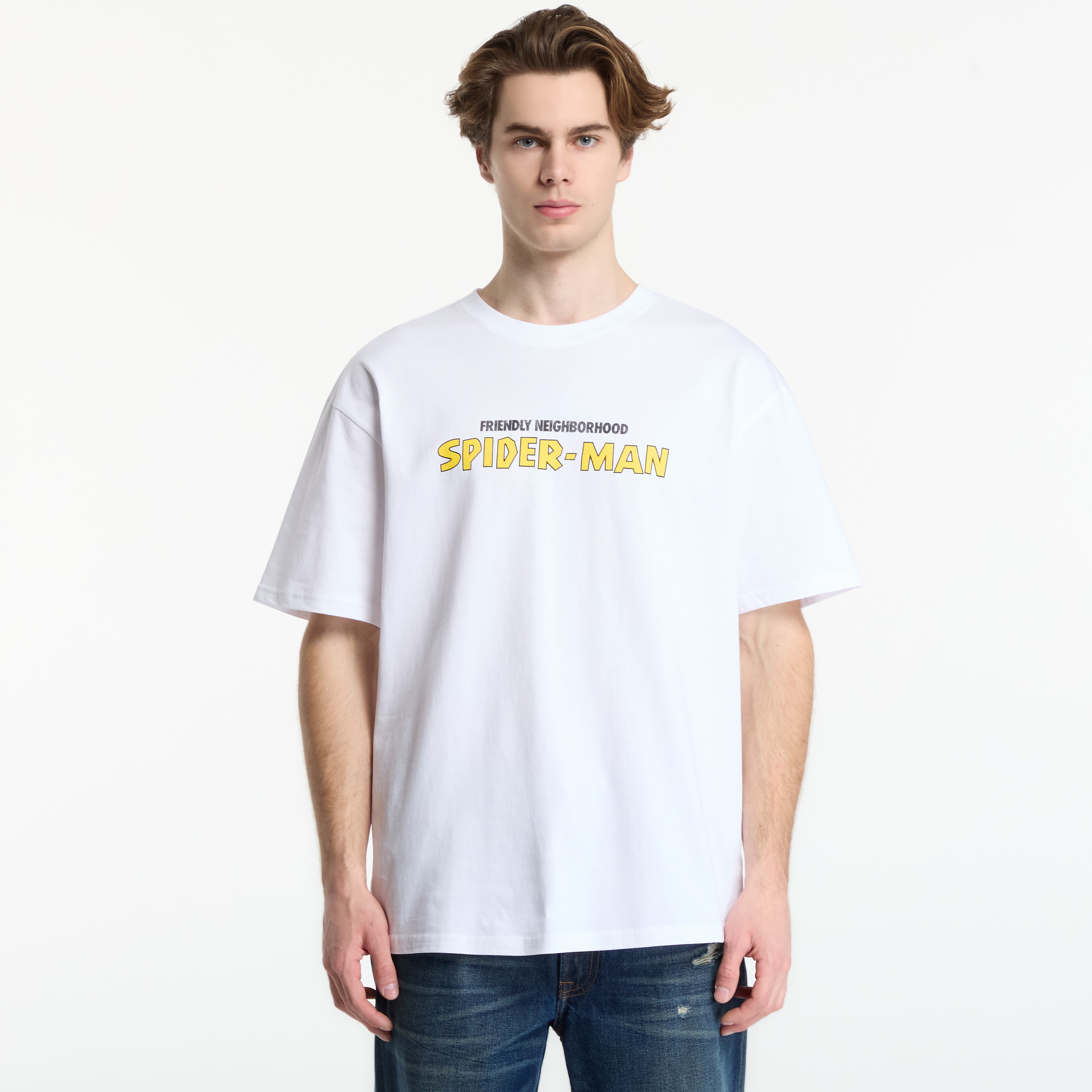Тениска Urban Classics Marvel Friendly Neighborhood Spiderman Loose Tee White S
