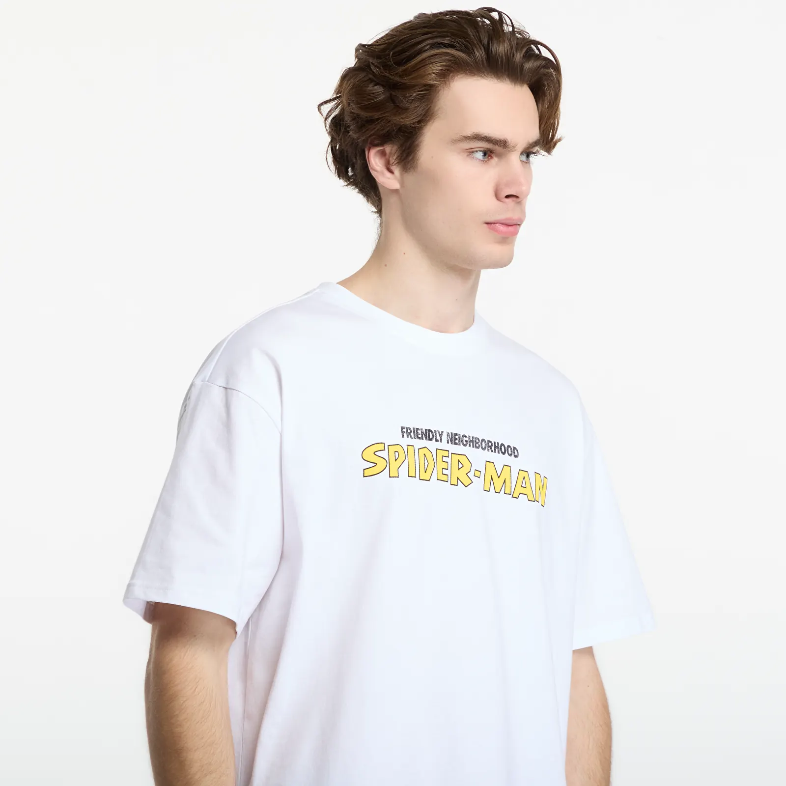 Majice T-shirt Urban Classics Marvel Friendly Neighborhood Spiderman Loose Tee White