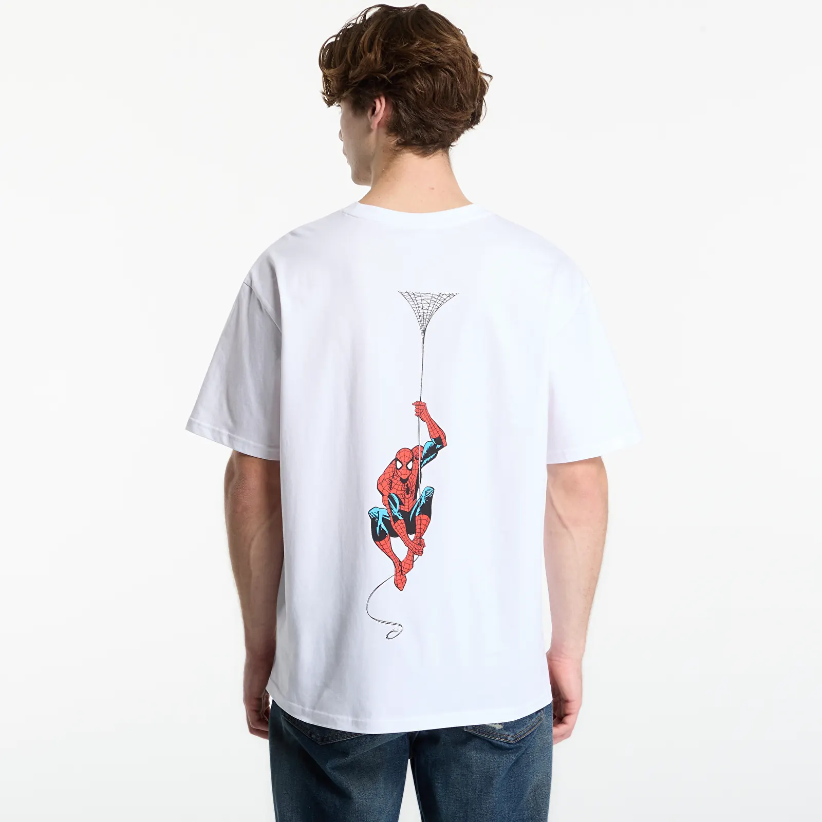 Majice T-shirt Urban Classics Marvel Friendly Neighborhood Spiderman Loose Tee White