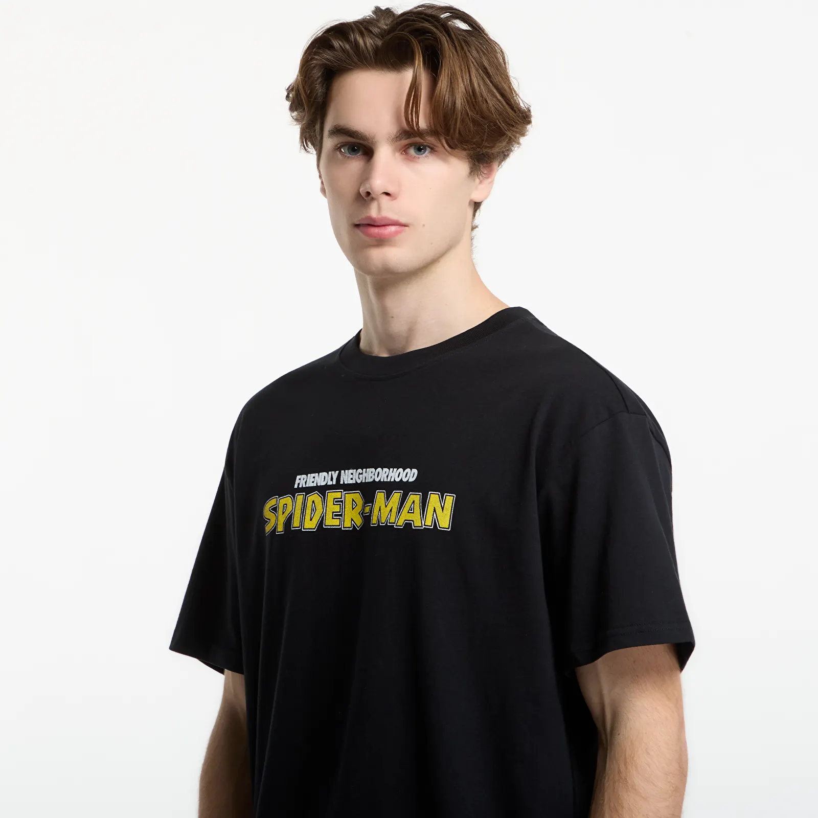 T-krekli Urban Classics Marvel Friendly Neighborhood Spiderman Loose Tee Black